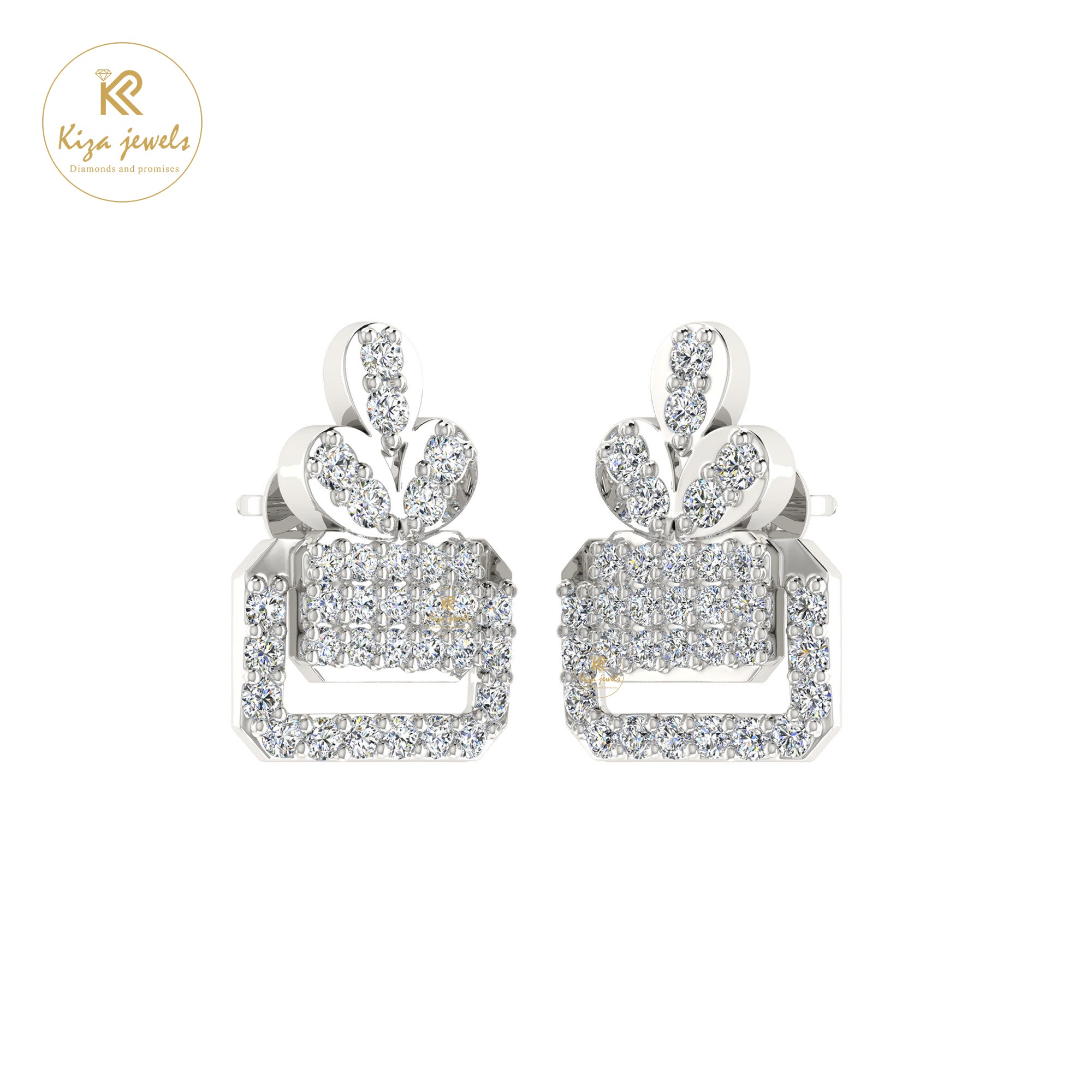 0.69 TDW Round Cut Diamond Women's Stud Earring