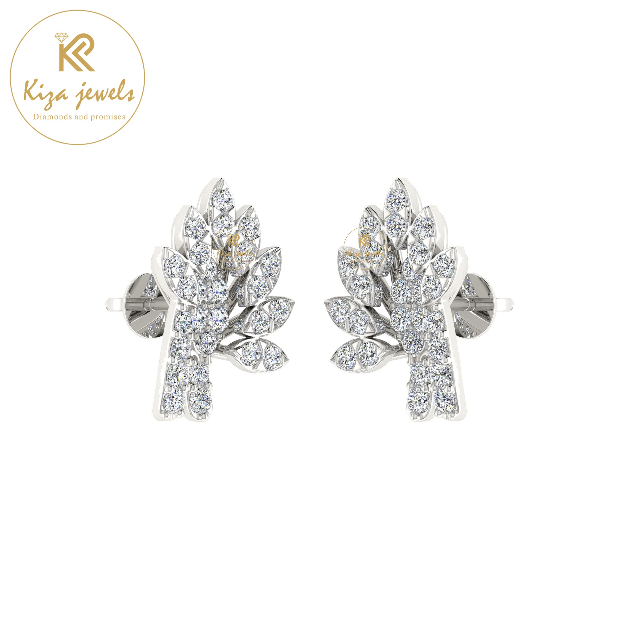 0.36 TDW Round Cut Diamond Women's Stud Earring