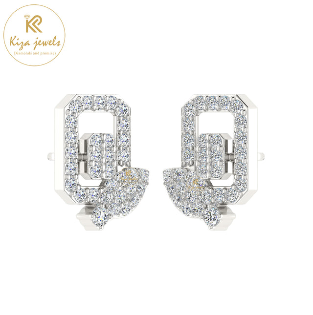 0.52 TDW Round Cut Diamond Women's Stud Earring