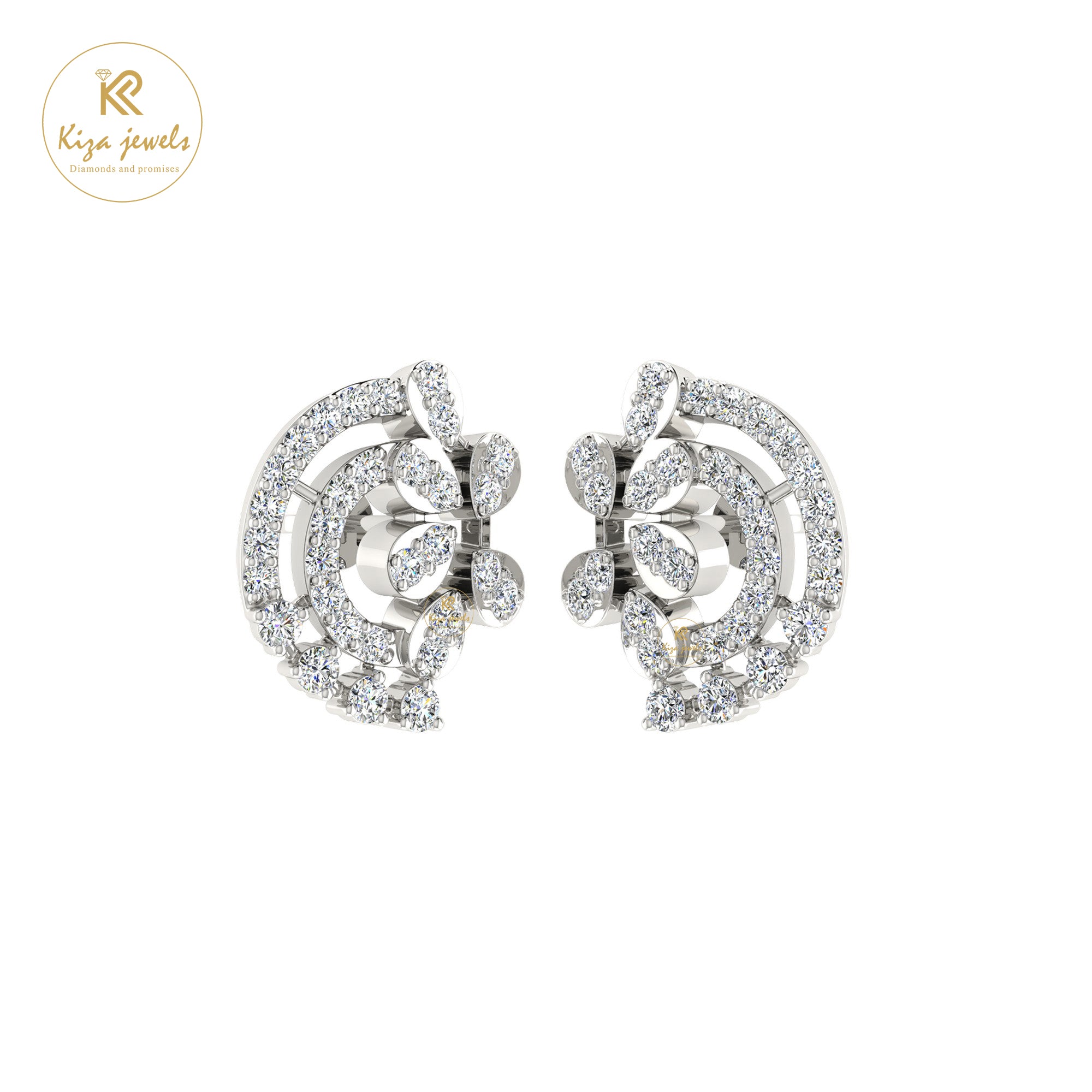 0.70 TDW Round Cut Diamond Women's Stud Earring