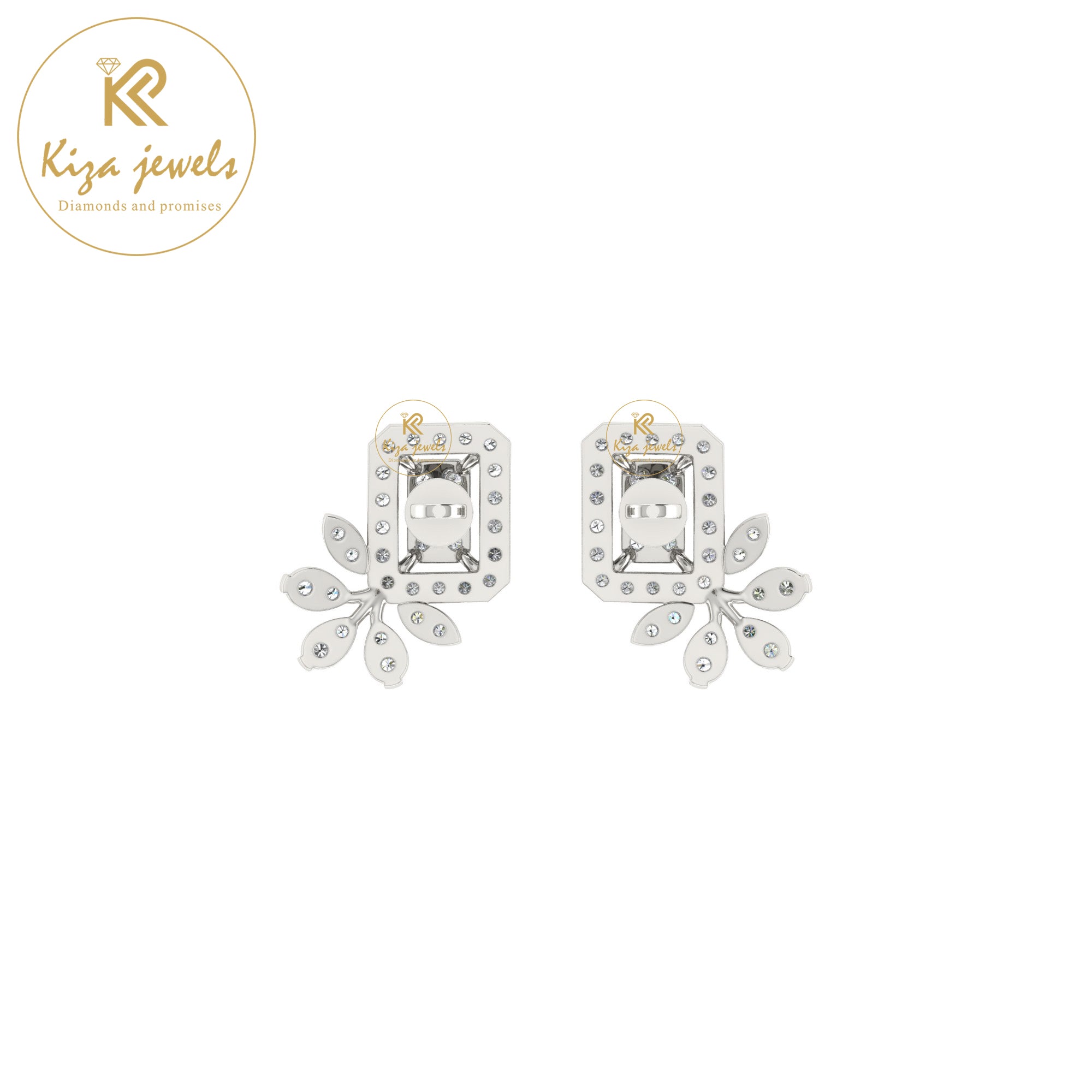 0.54 TDW Round Cut Diamond Women's Stud Earring