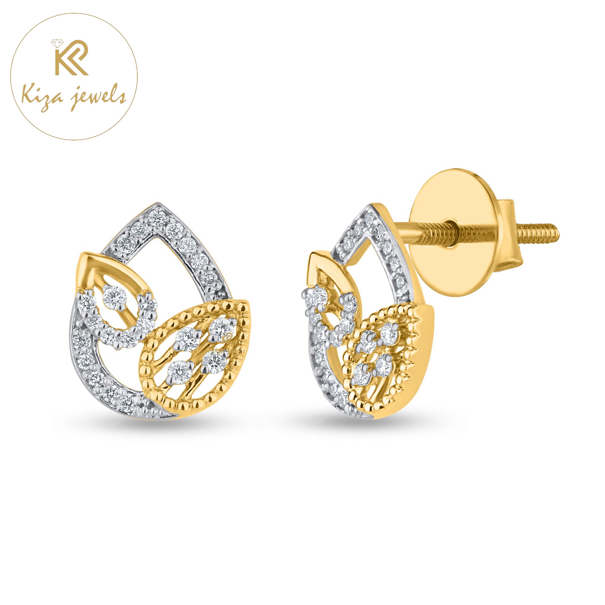 0.177 TDW Round Cut Diamond Stud Earring