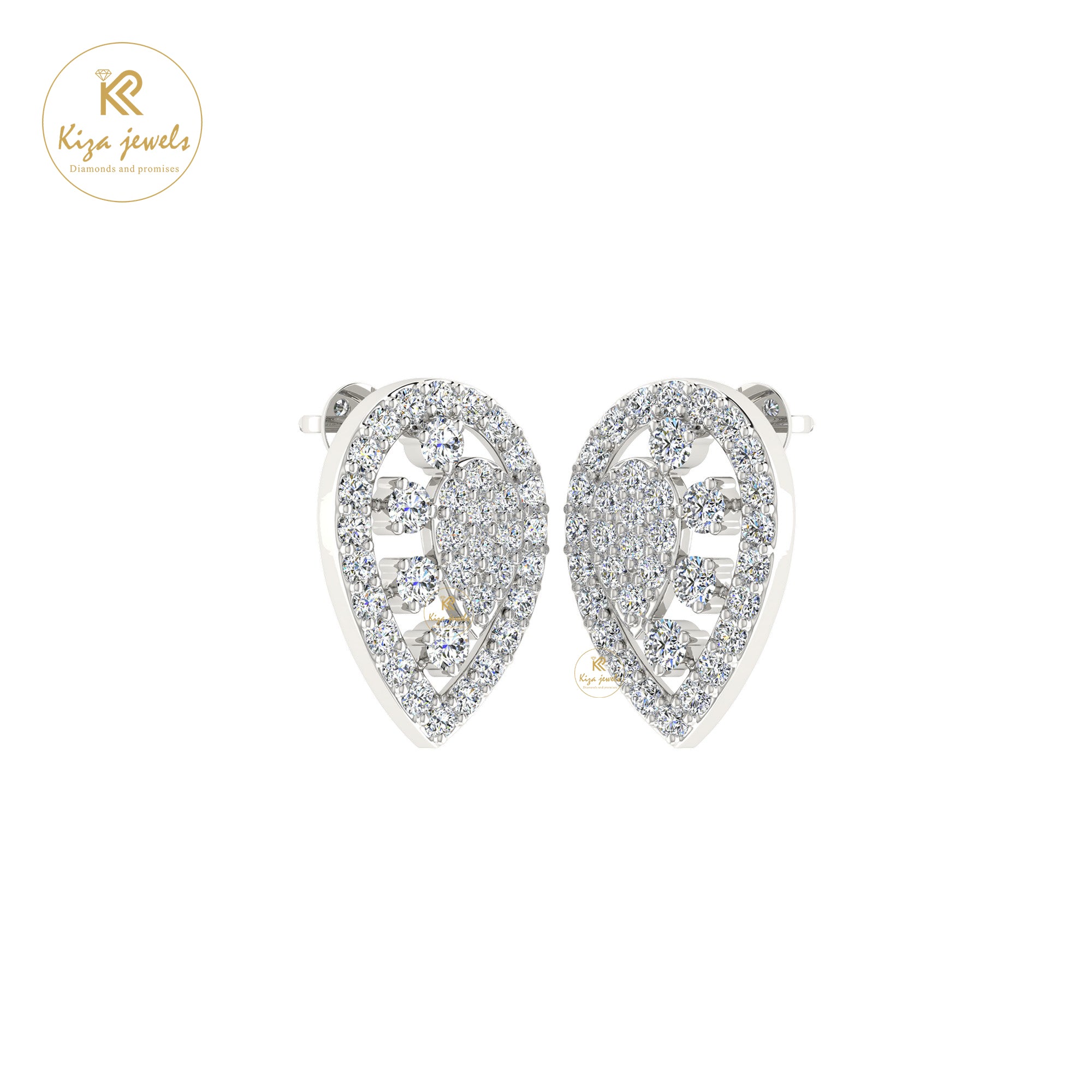 0.84 TDW Round Cut Diamond Women's Stud Earring