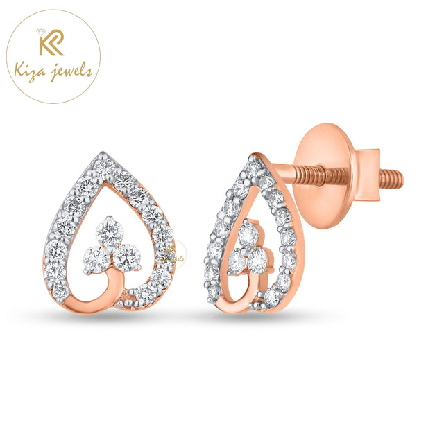 0.43 TDW Round Cut Diamond Stud Earring