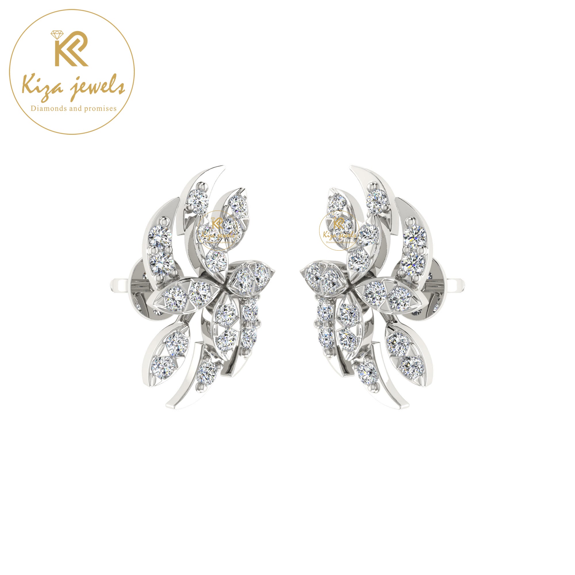 0.23 TDW Round Cut Diamond Womnen's Stud Earring