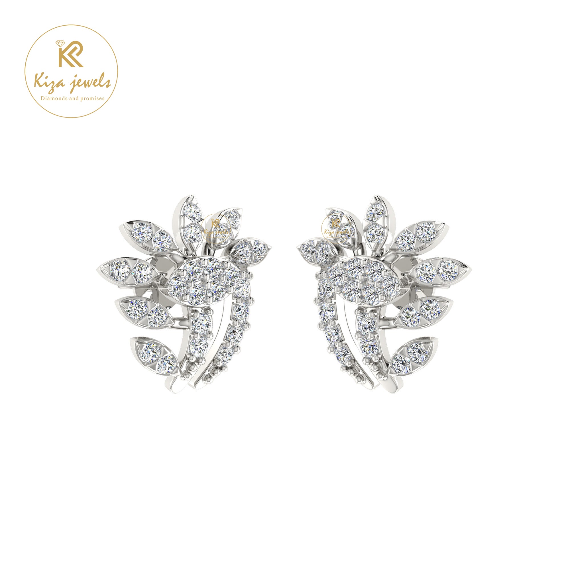 0.37 TDW Round Cut Diamond Women's Stud Earring