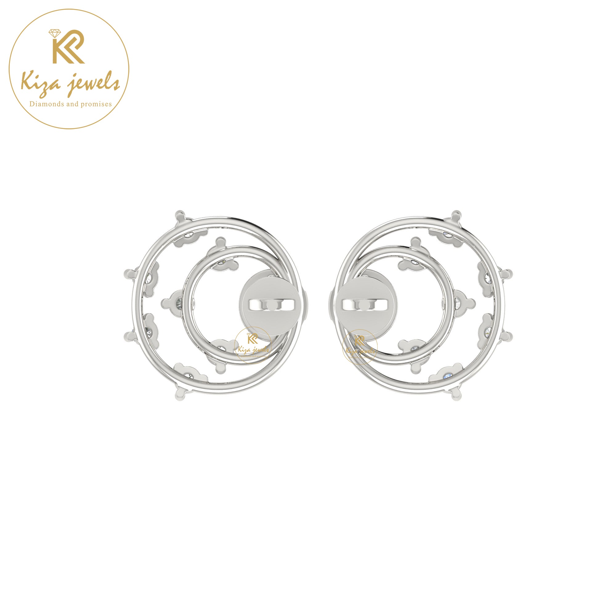 0.32 TDW Round Cut Diamond Women's Stud Earring
