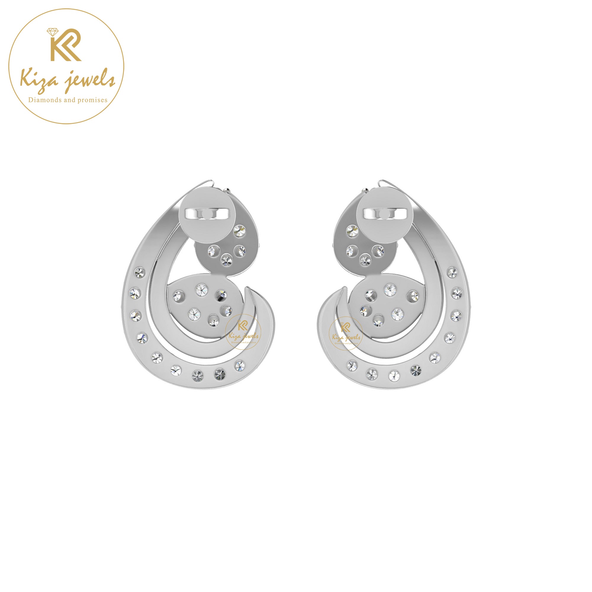 0.36 TDW Round Cut Diamond Women's Stud Earring