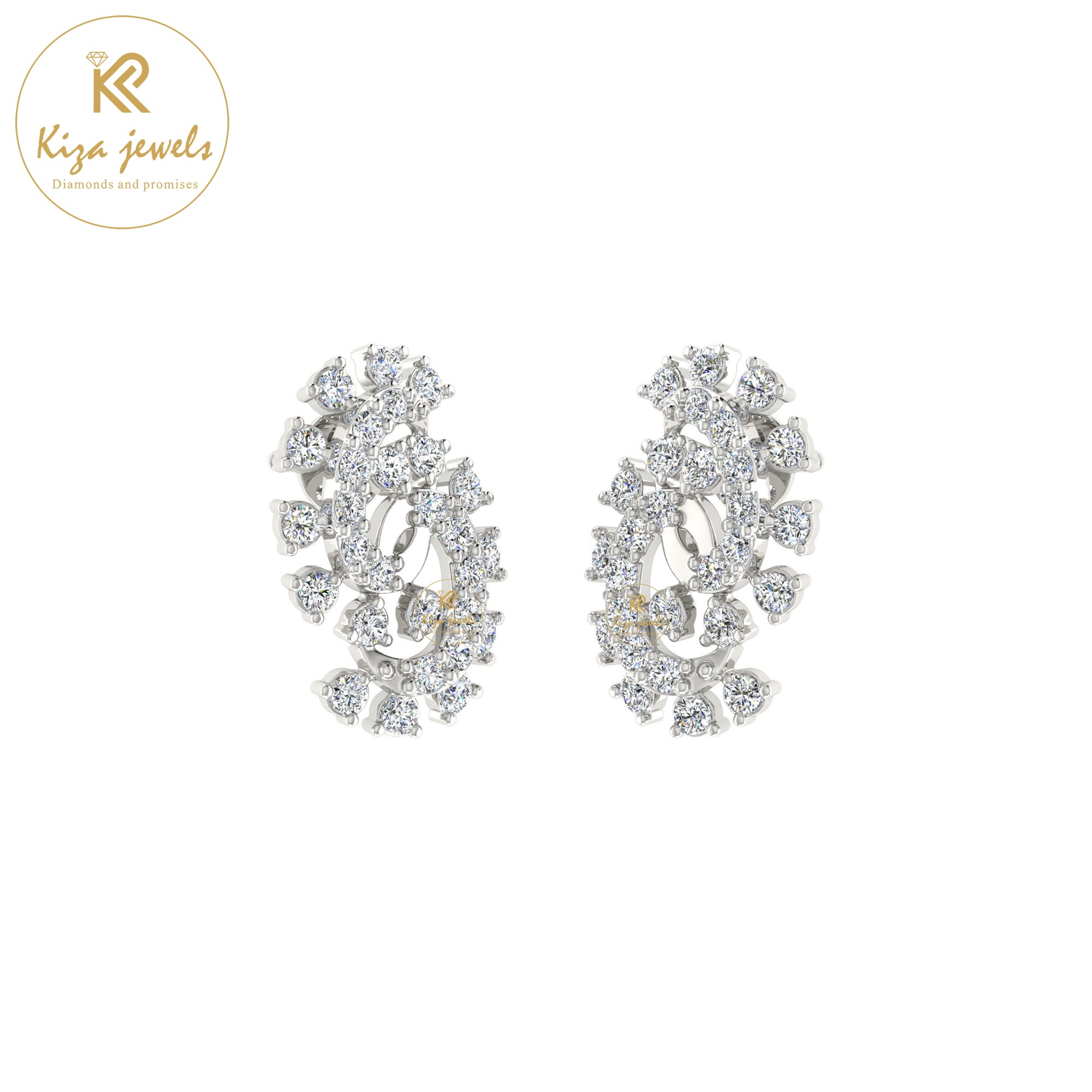 0.42 TDW Round Cut Diamond Women's Stud Earring