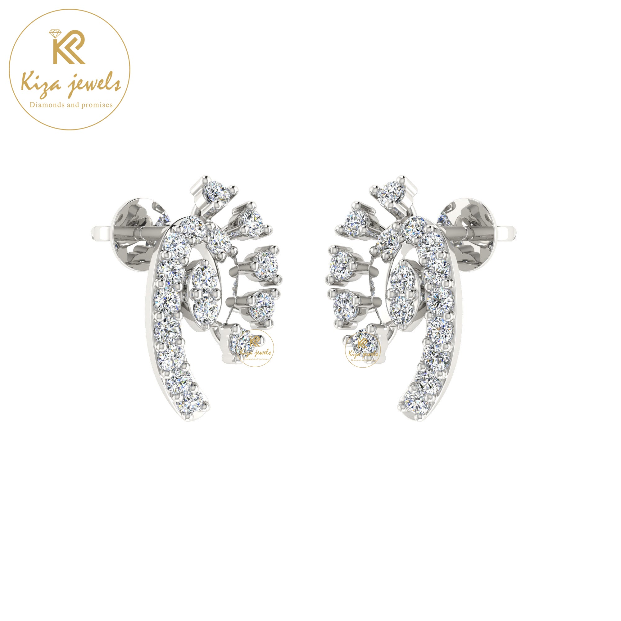 0.26 TDW Round Cut Diamond Women's Stud Earring