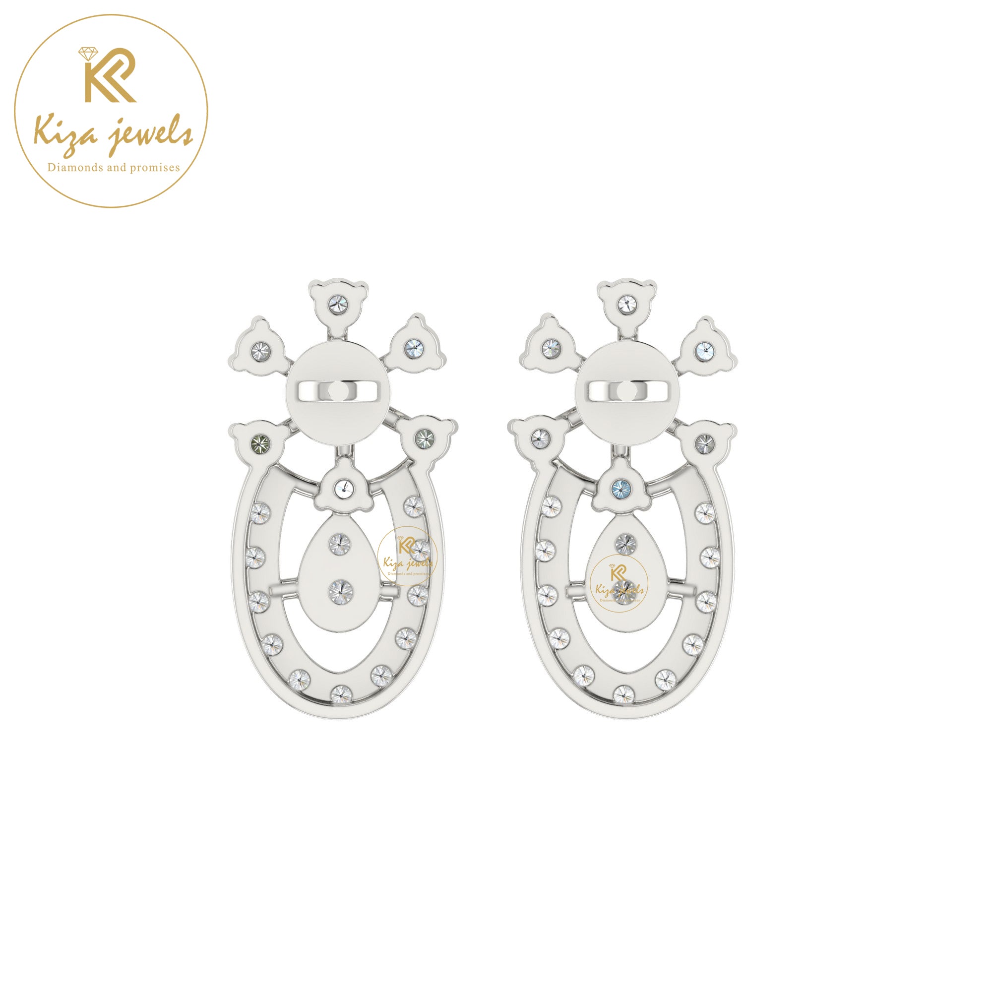 0.41 TDW Round Cut Diamond Women's Stud Earring
