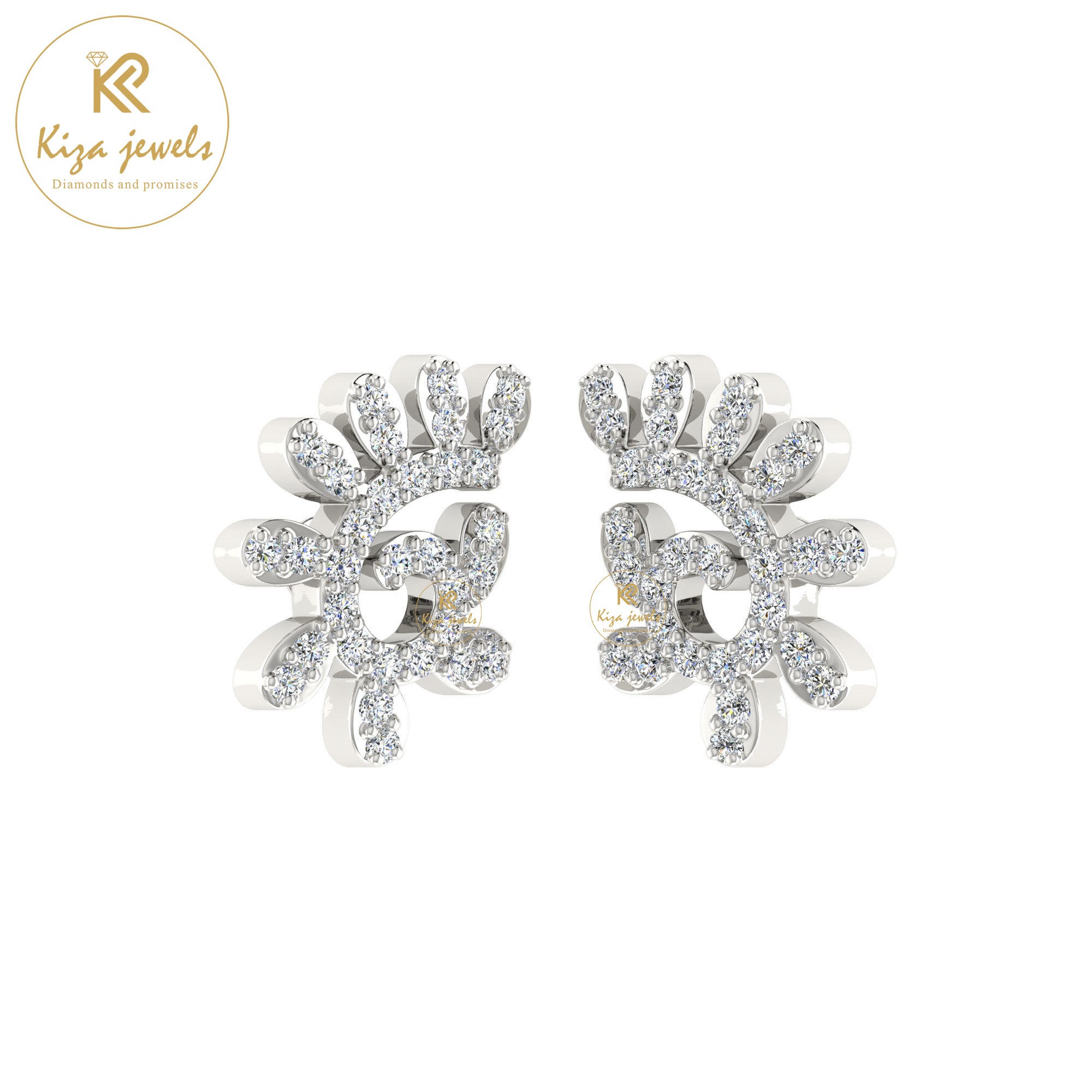 0.66 TDW Round Cut Diamond Women's Stud Earring