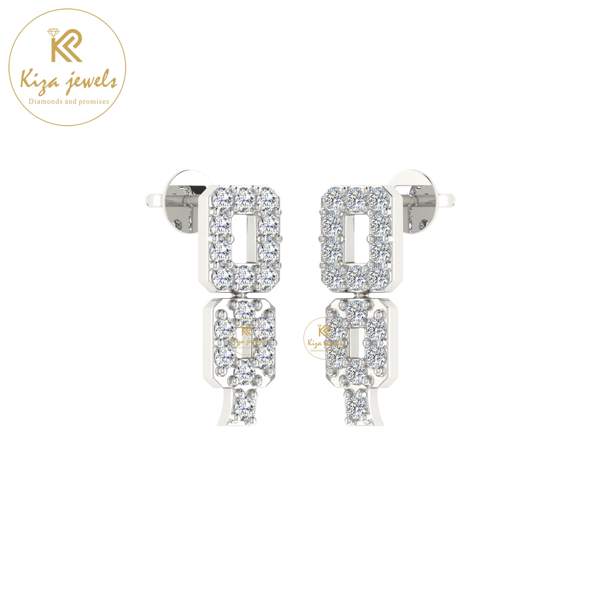 0.28 TDW Round Cut Diamond Women's Stud Earring