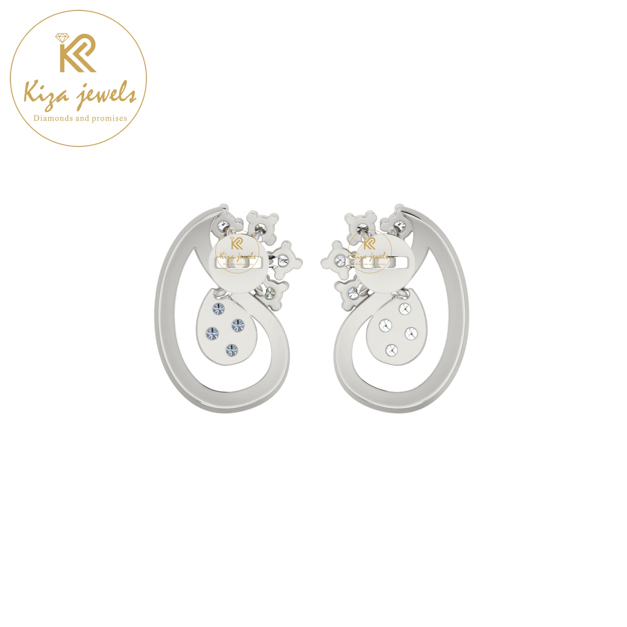 0.16 TDW Round Cut Diamond Women's Stud Earring