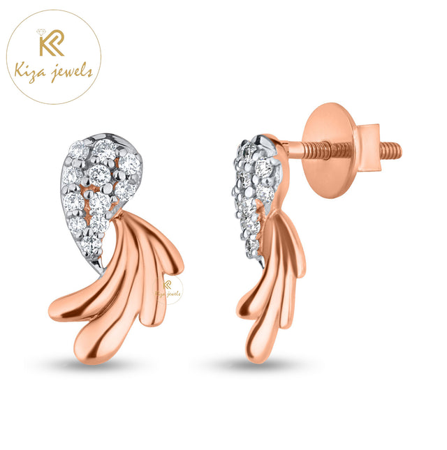 0.101 TDW Round Cut Diamond Stud Earring