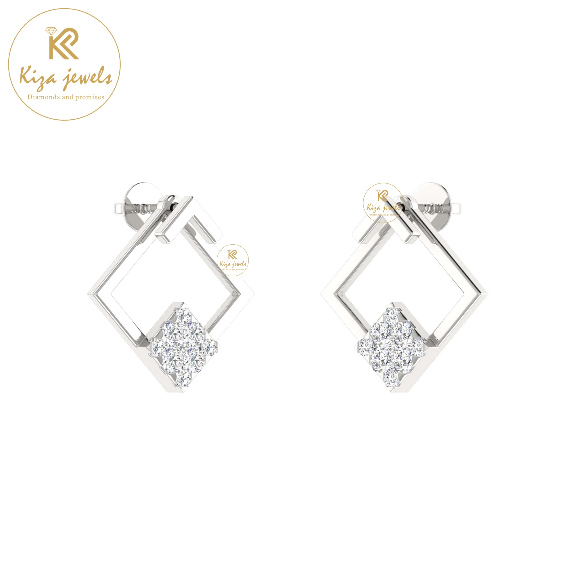 0.19 TDW Round Cut Diamond Women's Stud Earring