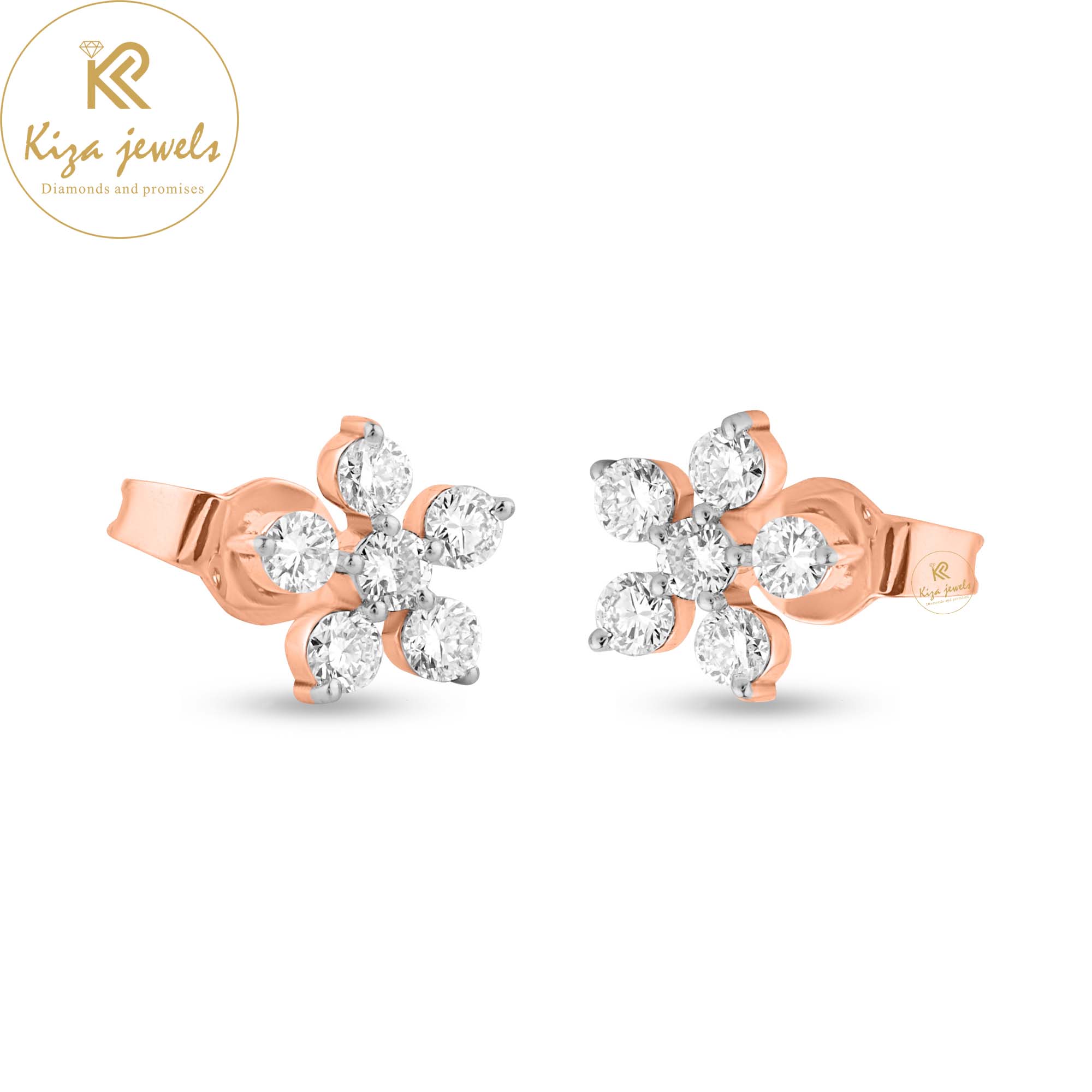 0.18 TDW Round Cut Diamond Stud Earring