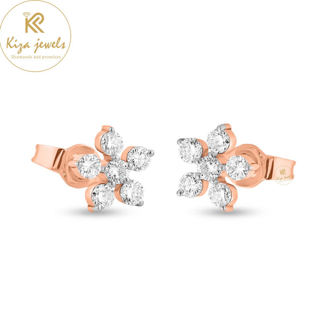 0.18 TDW Round Cut Diamond Stud Earring