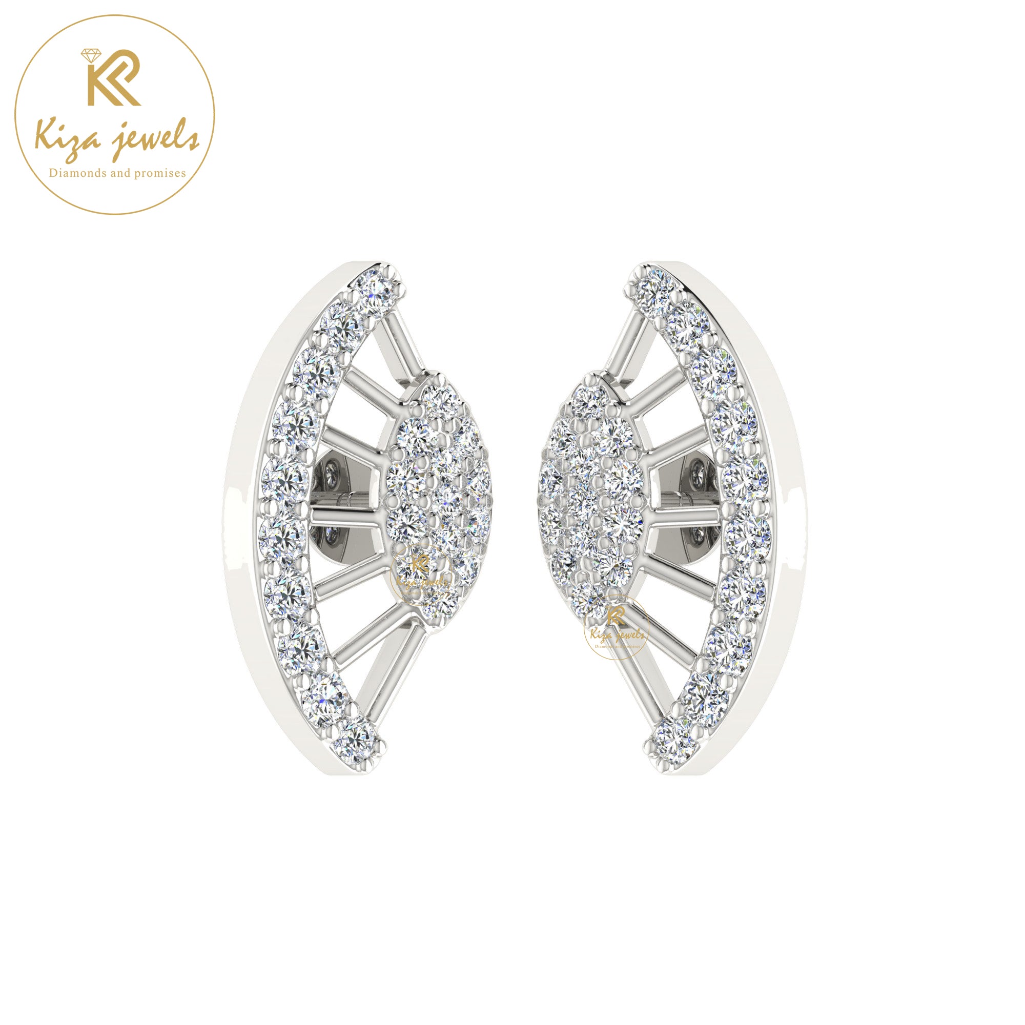 0.36 TDW Round Cut Diamond Women's Stud Earring