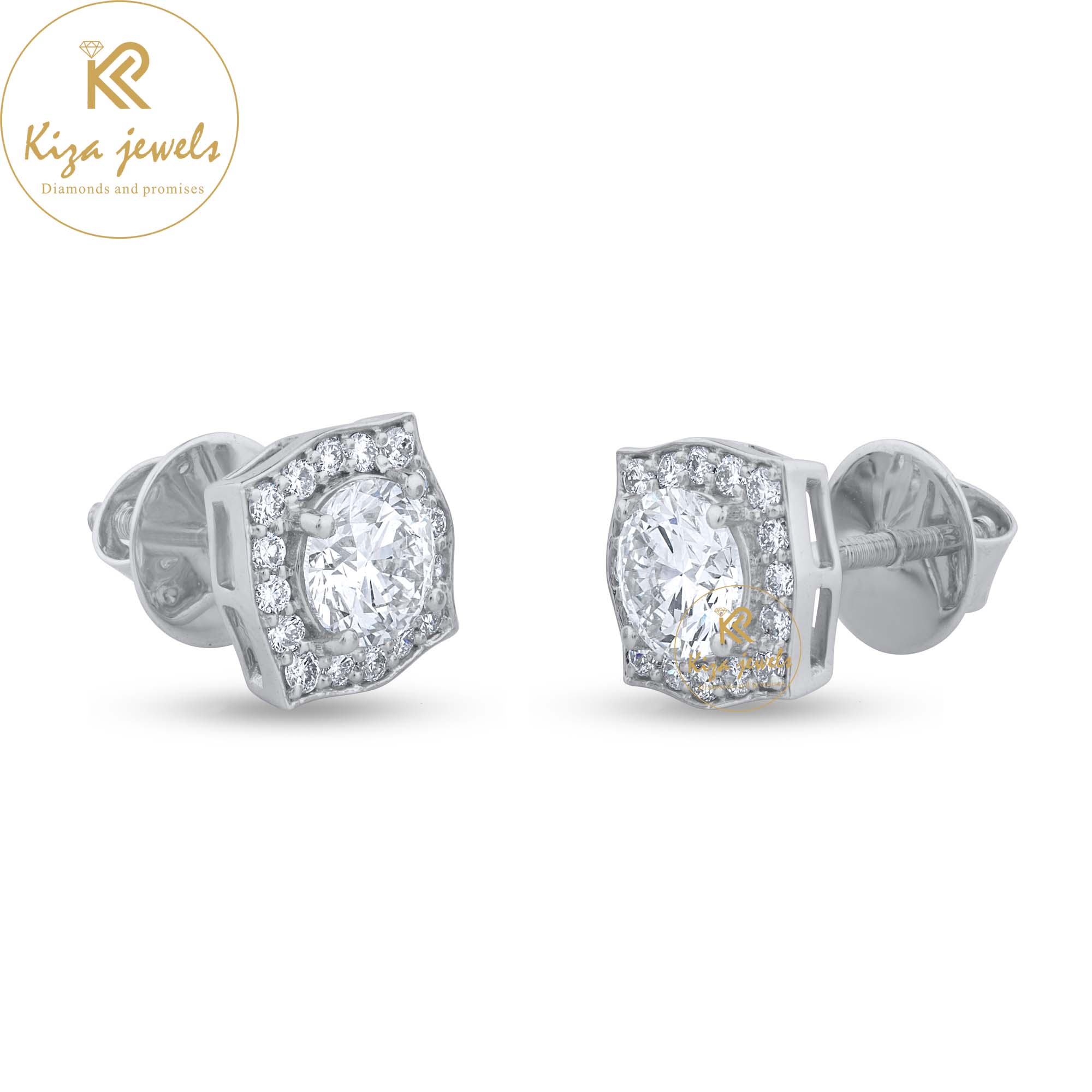 1.50 TDW Round Brilliant Cut Diamond Stud Earring