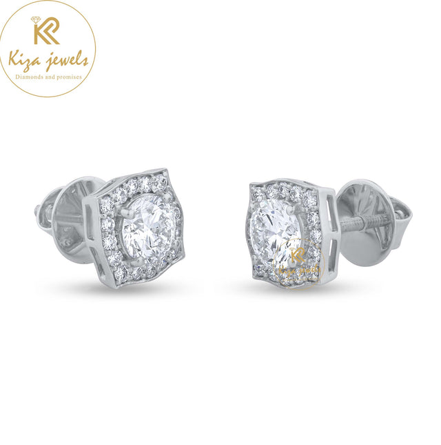 1.50 TDW Round Brilliant Cut Diamond Stud Earring