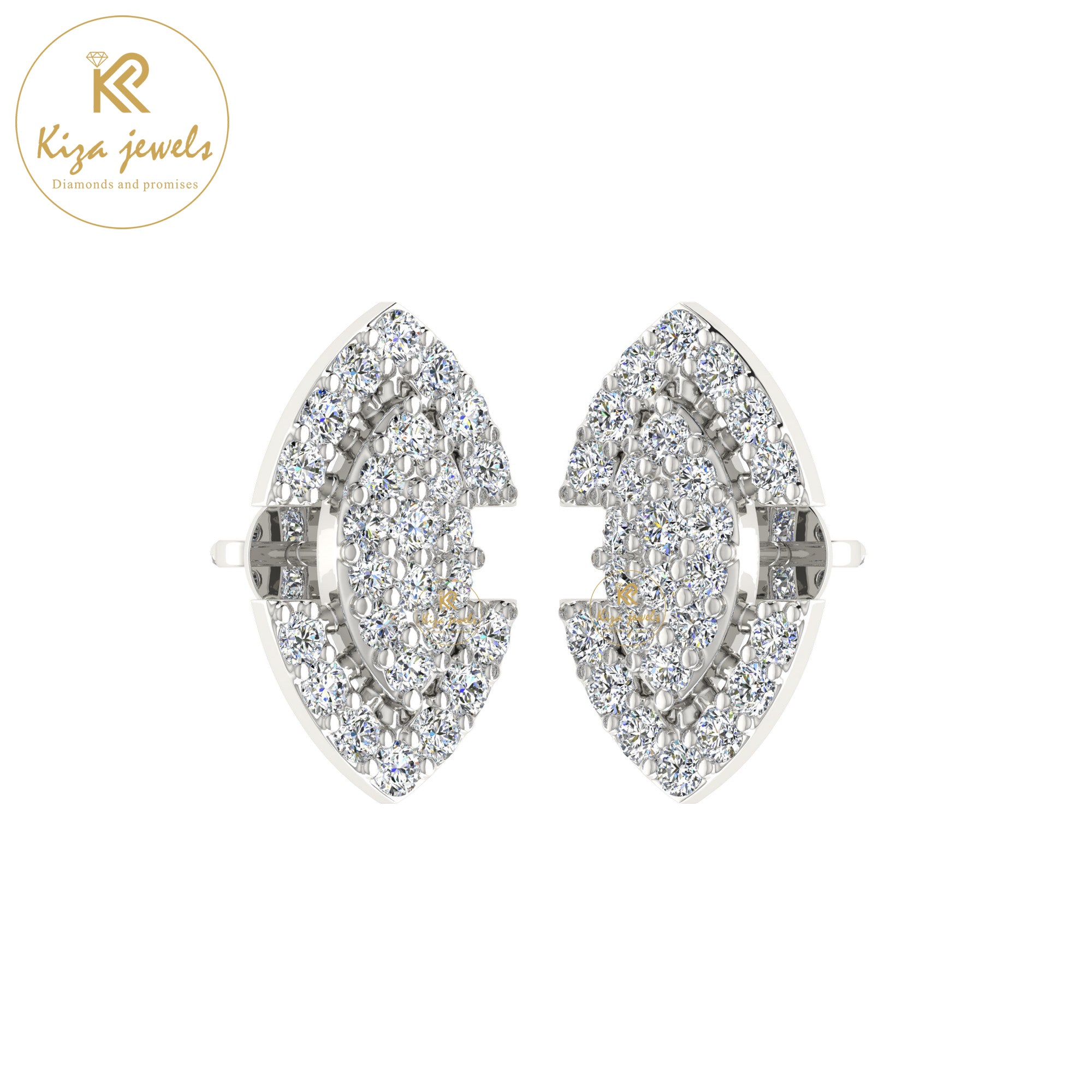 0.48 TDW Round Cut Diamond Women's Stud Earring