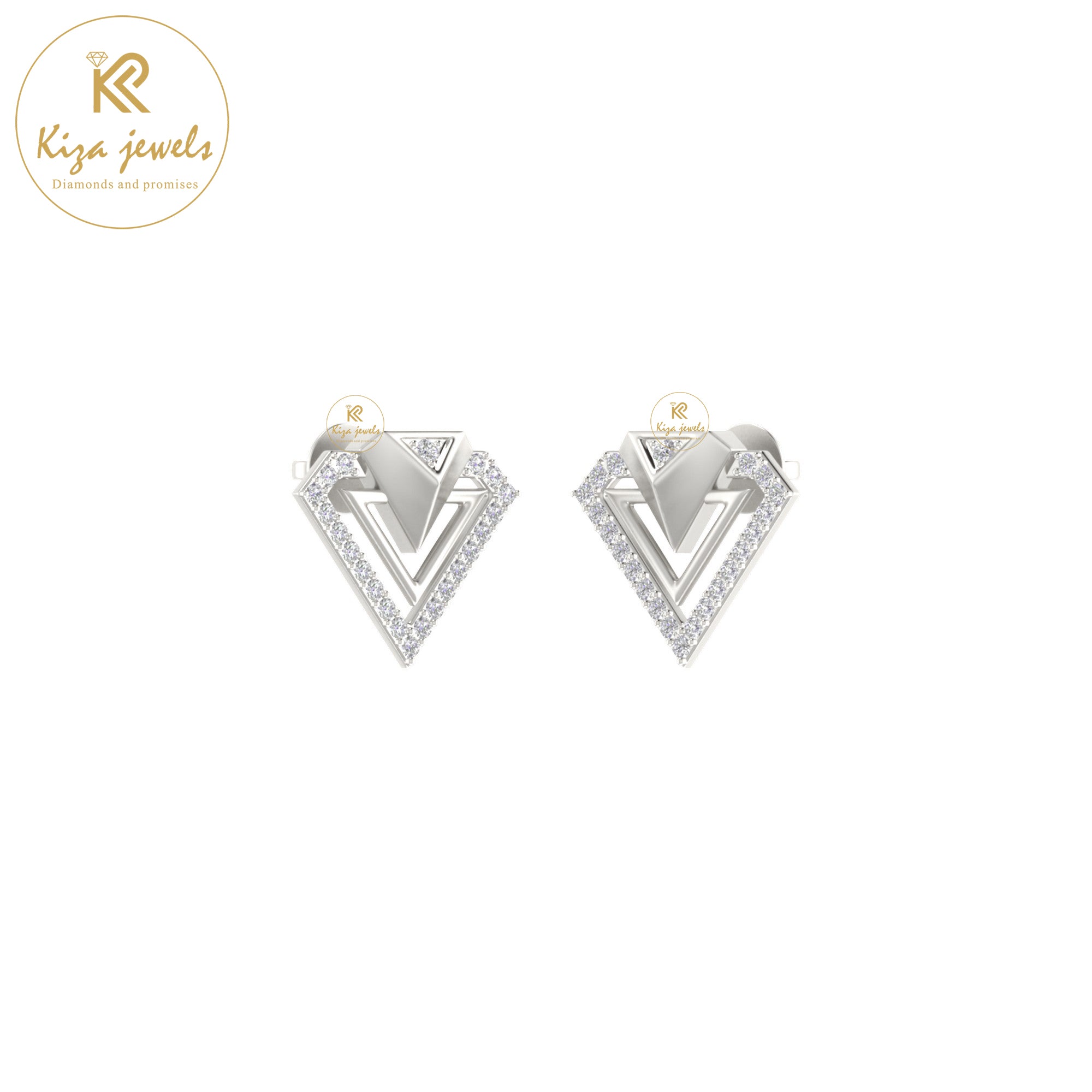 0.22 TDW Round Cut Diamond Women's Stud Earring