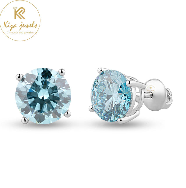 5.00 TDW B.Round Cut Diamond Stud Earring