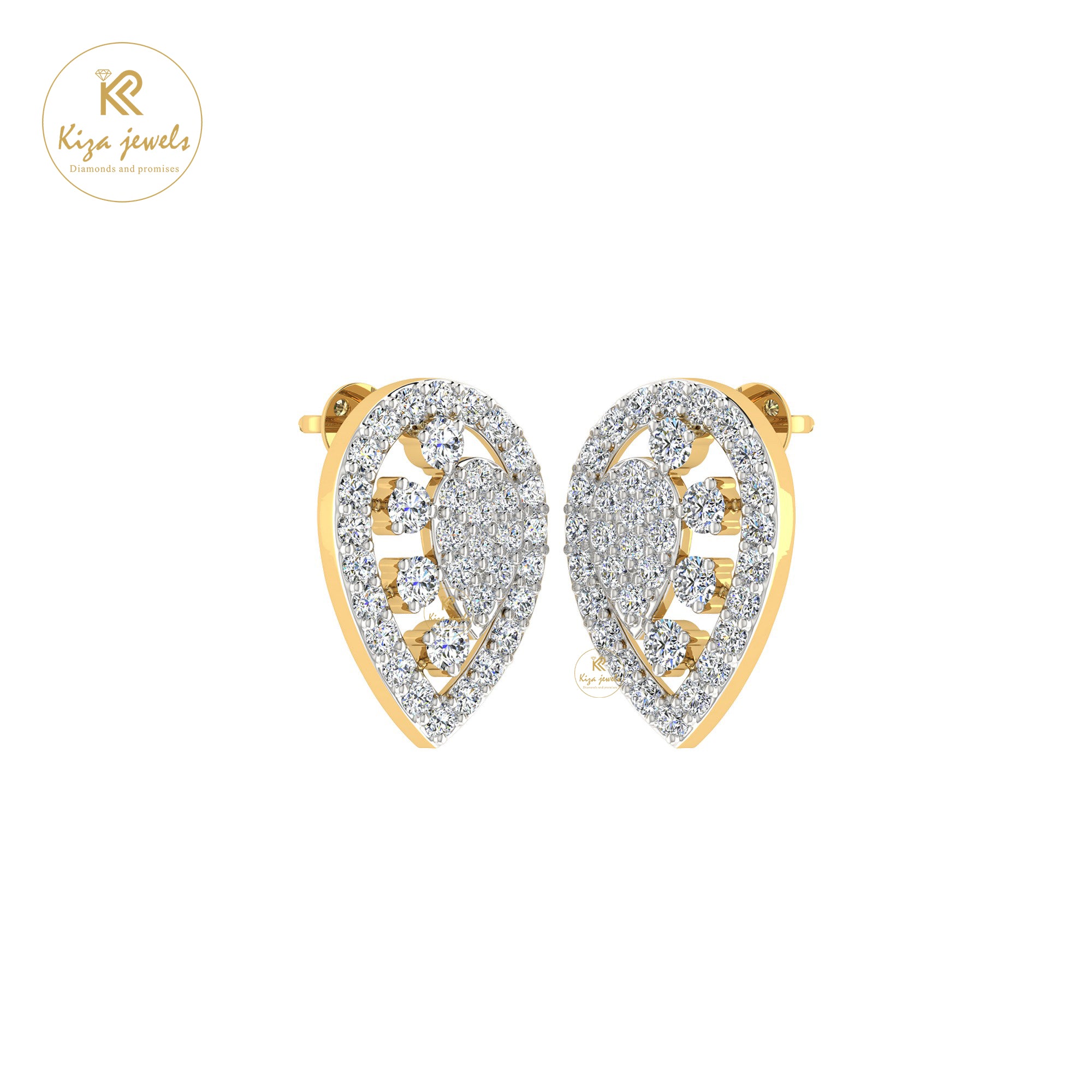 0.84 TDW Round Cut Diamond Women's Stud Earring