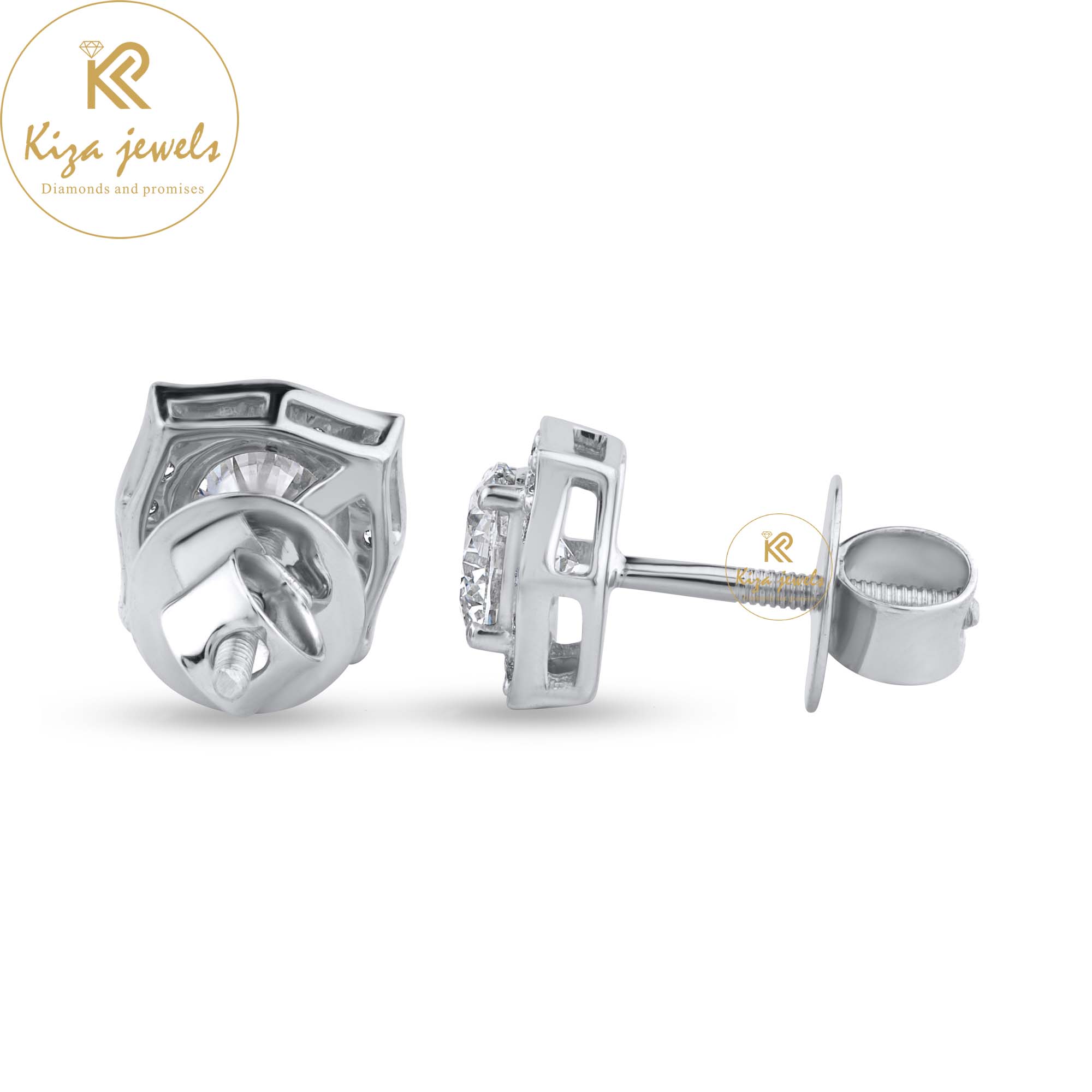 1.50 TDW Round Brilliant Cut Diamond Stud Earring