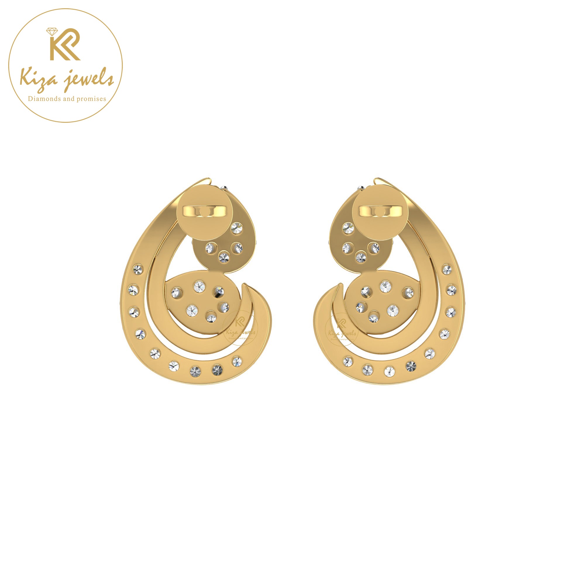 0.36 TDW Round Cut Diamond Women's Stud Earring