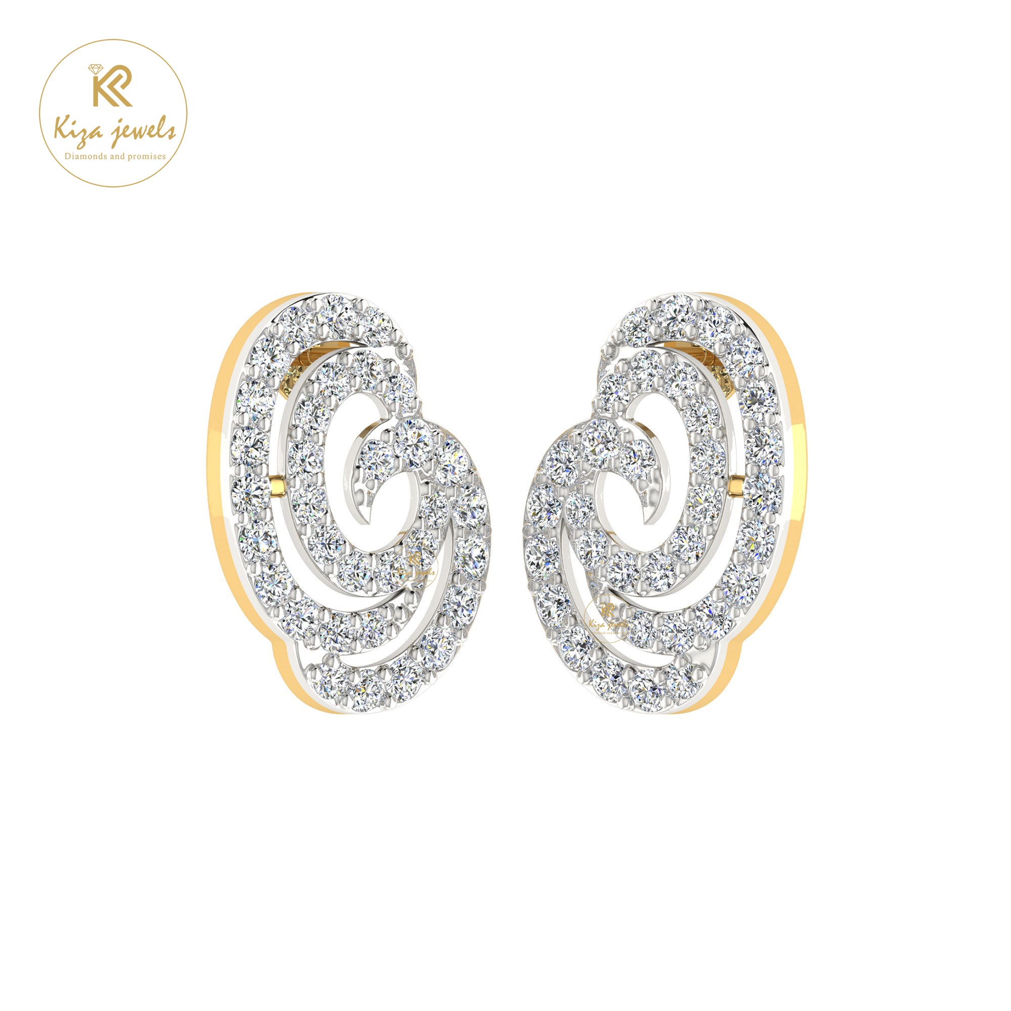 0.80 TDW Round Cut Diamond Women's Stud Earring