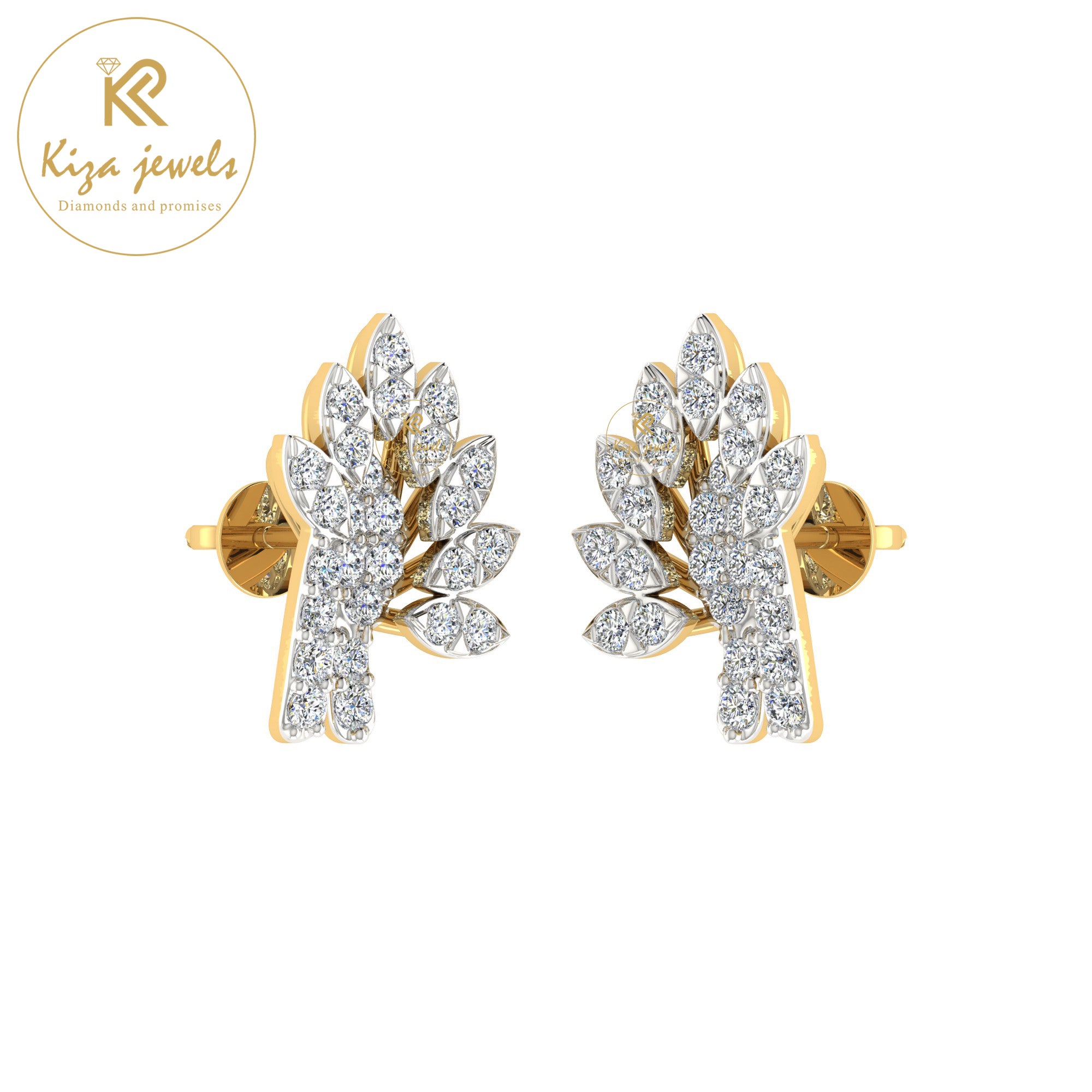 0.36 TDW Round Cut Diamond Women's Stud Earring
