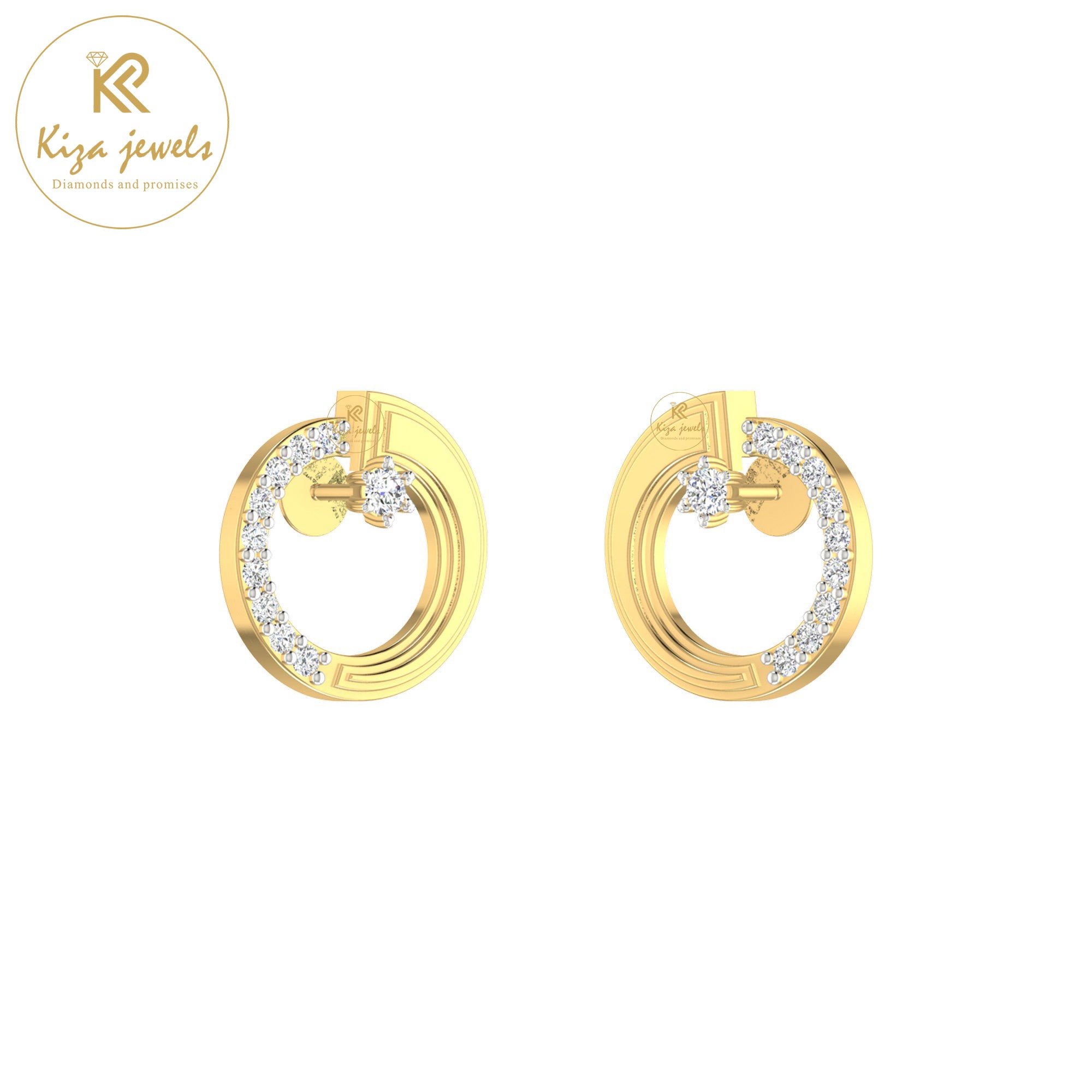 0.21 TDW Round Cut Diamond Women's Stud Earring