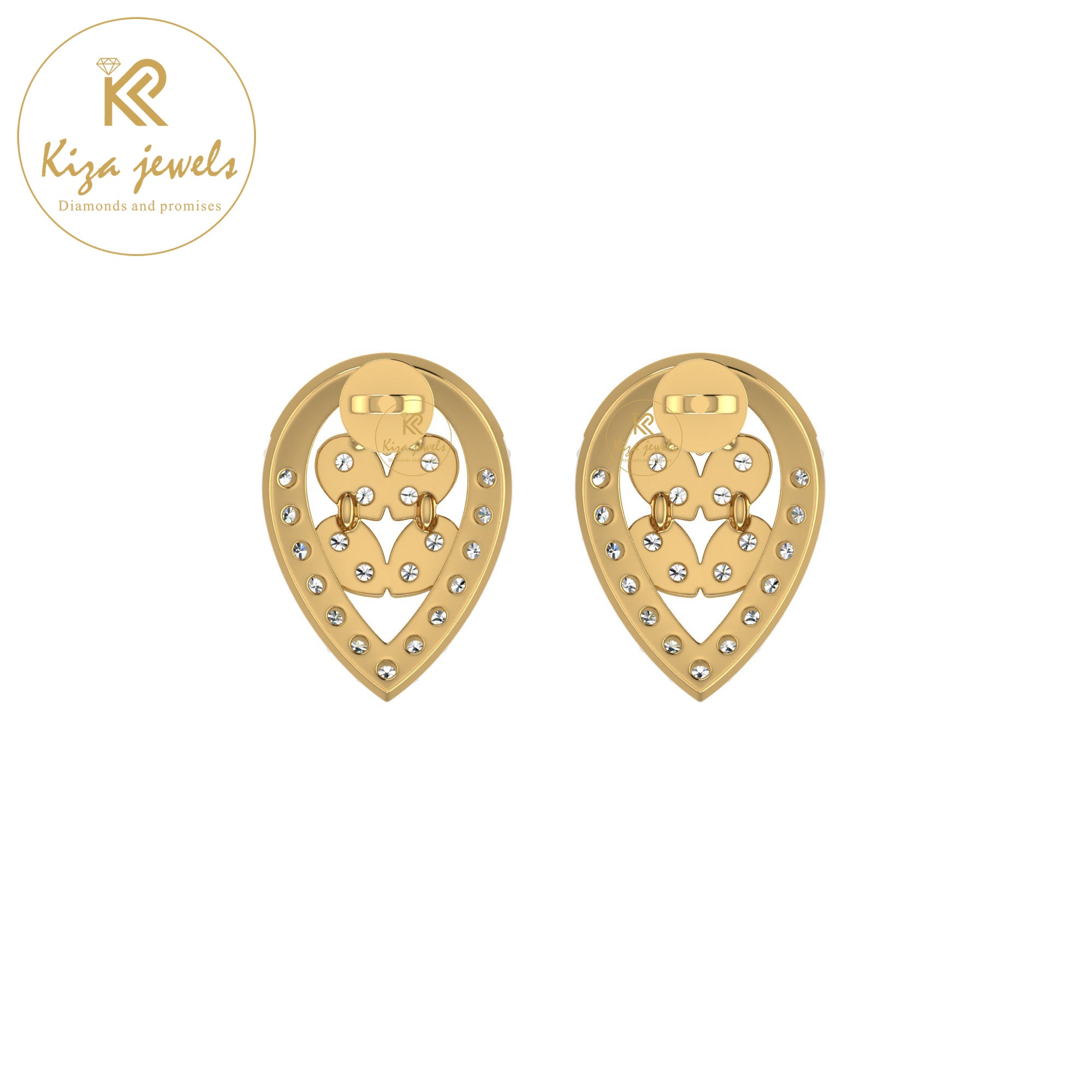 0.38 TDW Round Cut Diamond Women's tud Earring