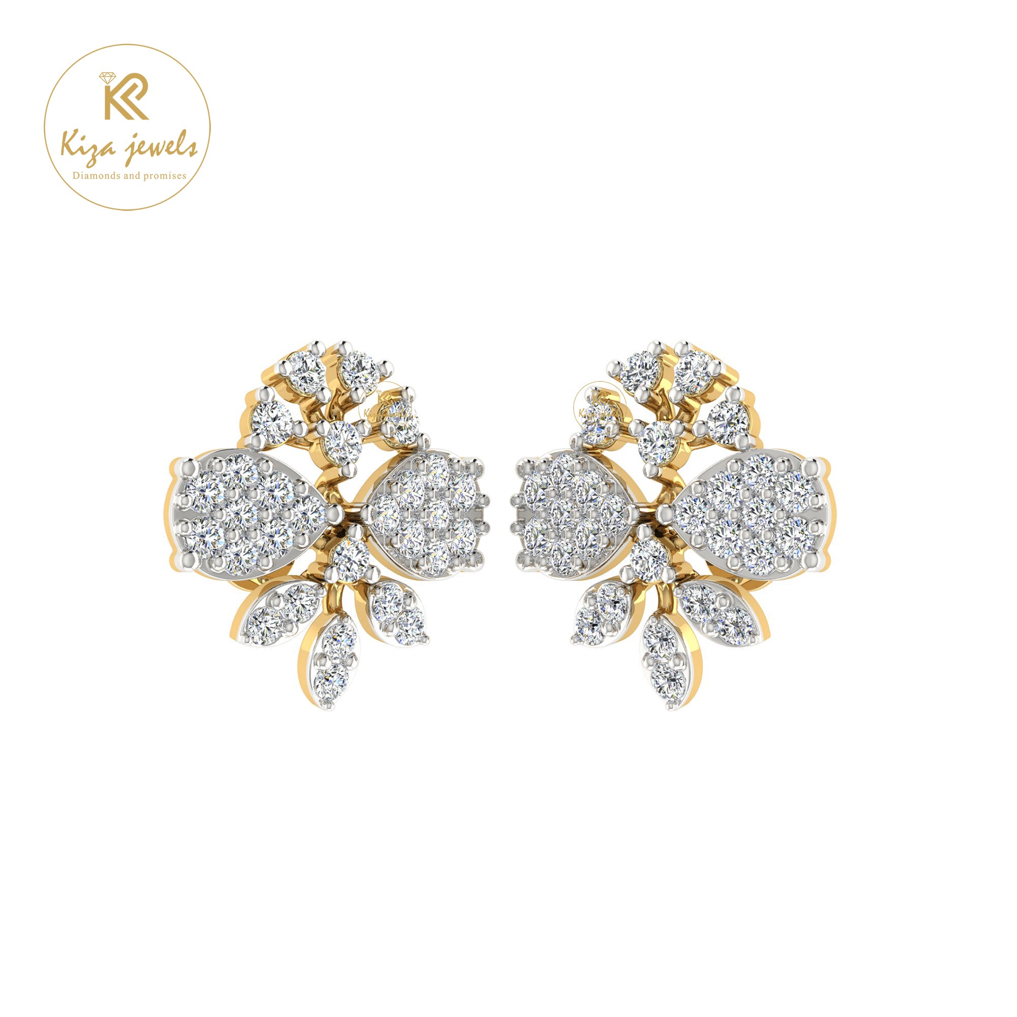 0.55 TDW Round Cut Diamond Women's Stud Earring