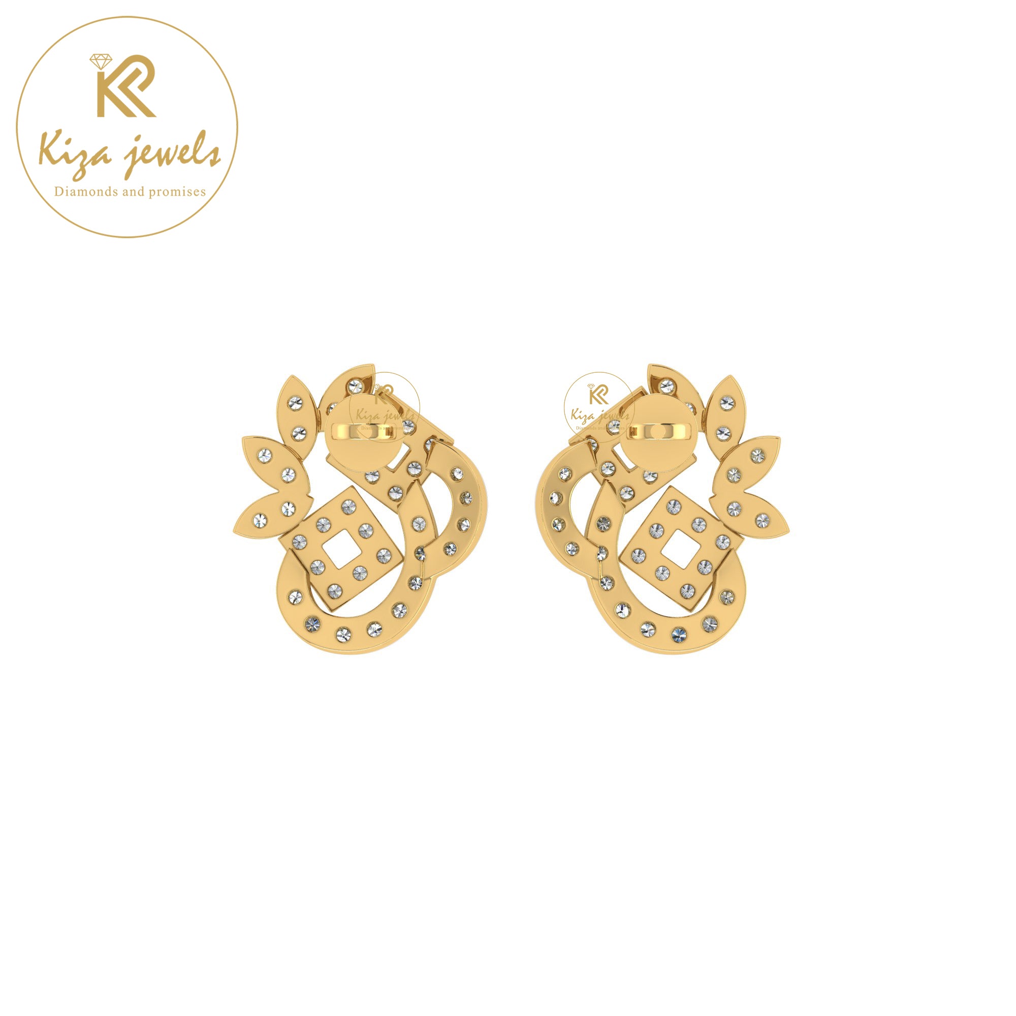 0.47 TDW Round Cut Diamond Women's stud Earring