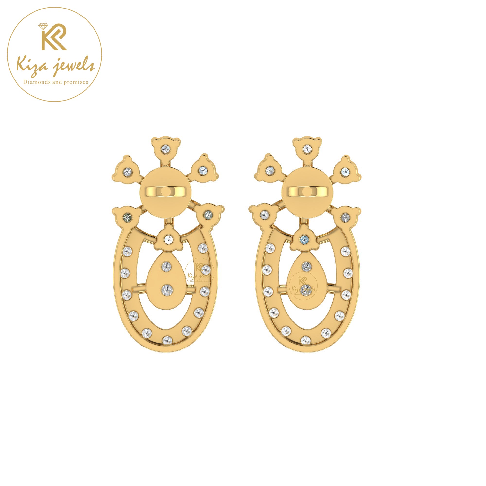 0.41 TDW Round Cut Diamond Women's Stud Earring