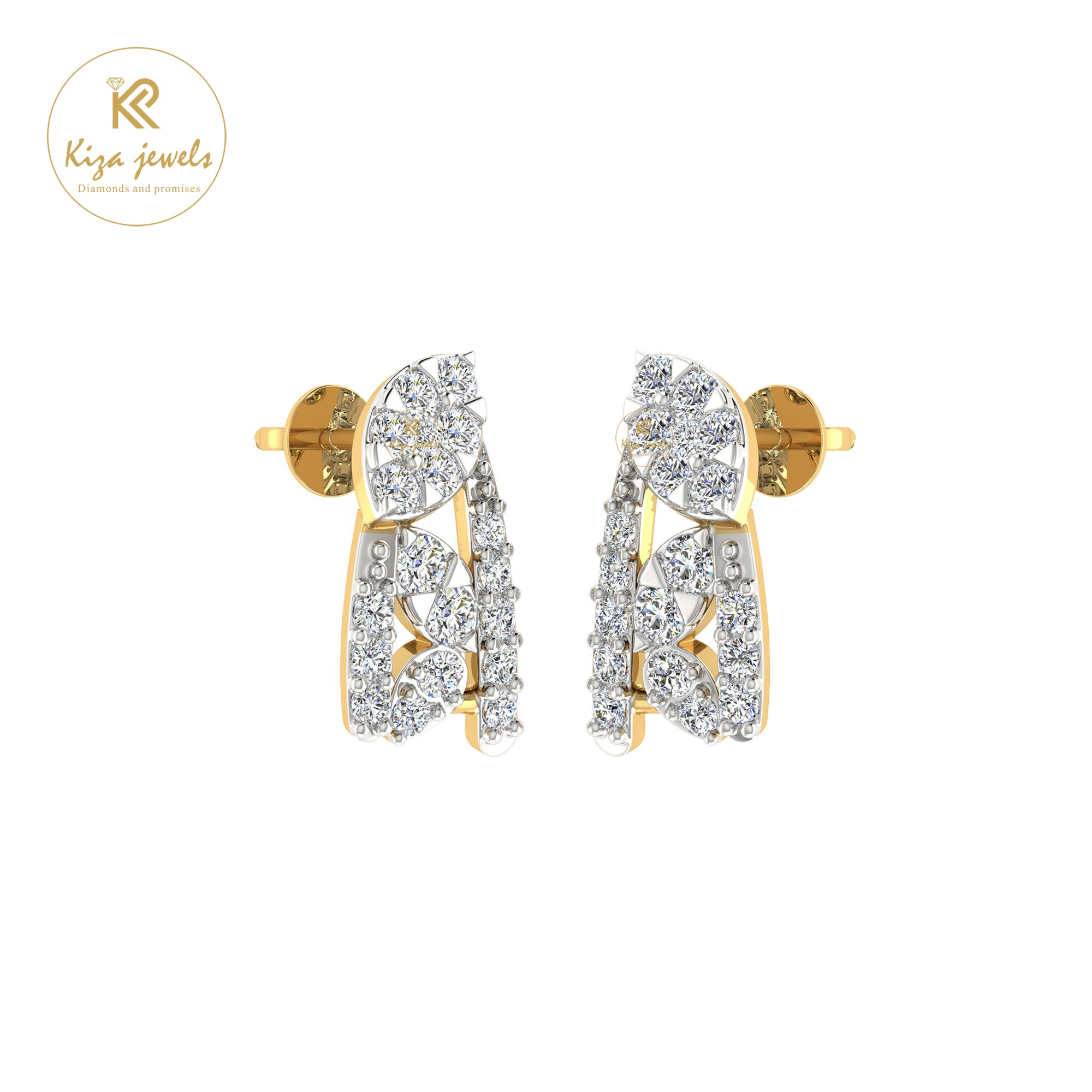 0.45 TDW Round Cut Diamond Women's Stud Earring