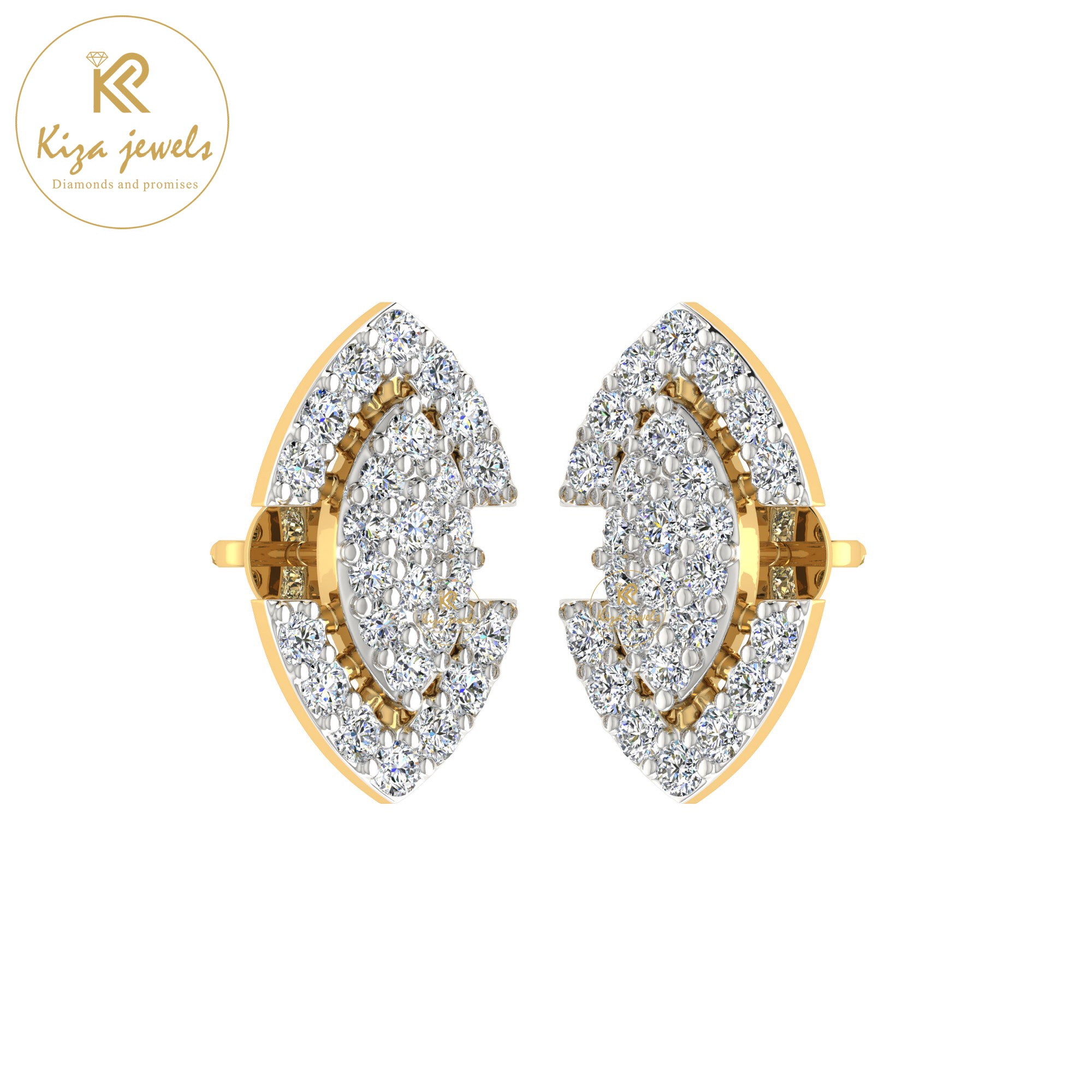 0.48 TDW Round Cut Diamond Women's Stud Earring