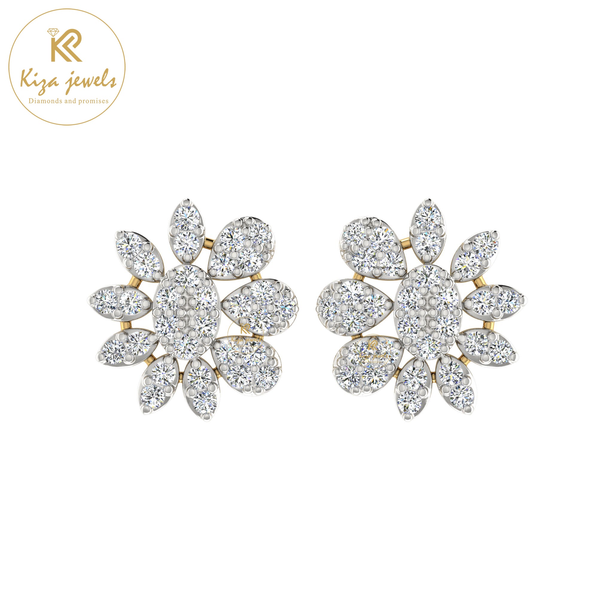 0.75 TDW Round Cut Diamond Women's Stud Earring