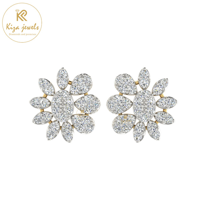 0.75 TDW Round Cut Diamond Women's Stud Earring