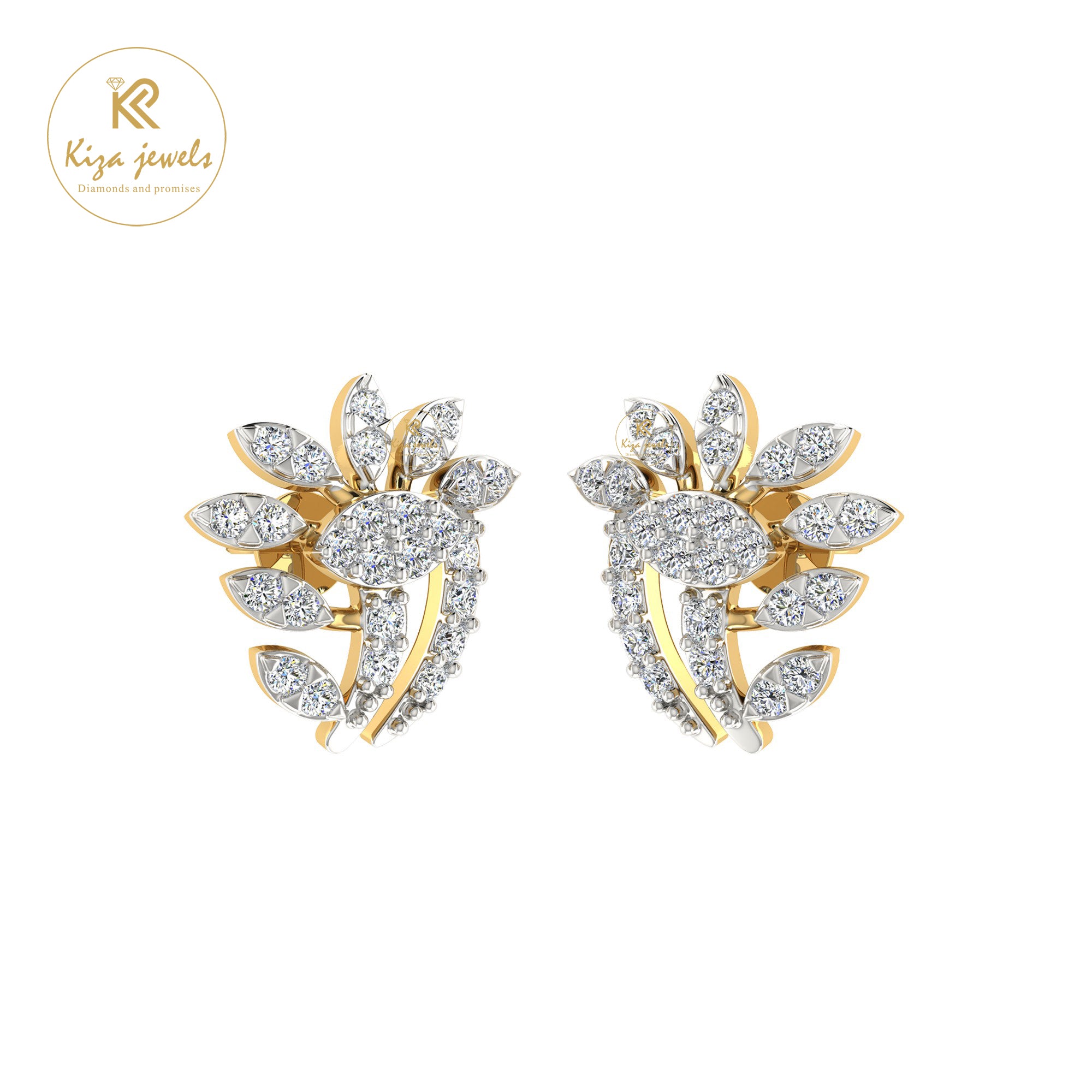 0.37 TDW Round Cut Diamond Women's Stud Earring