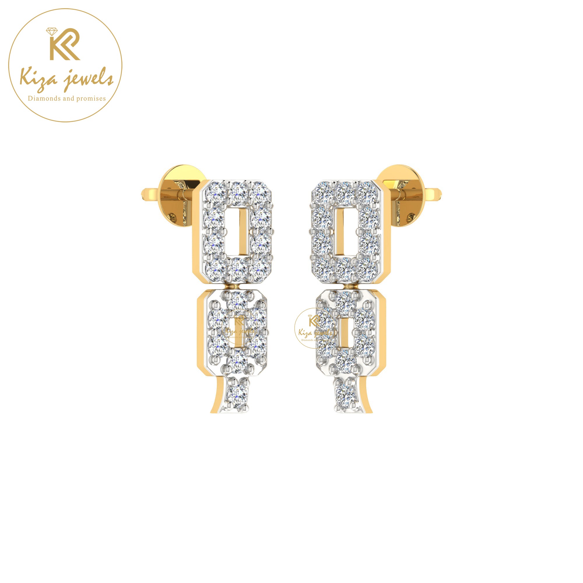 0.28 TDW Round Cut Diamond Women's Stud Earring