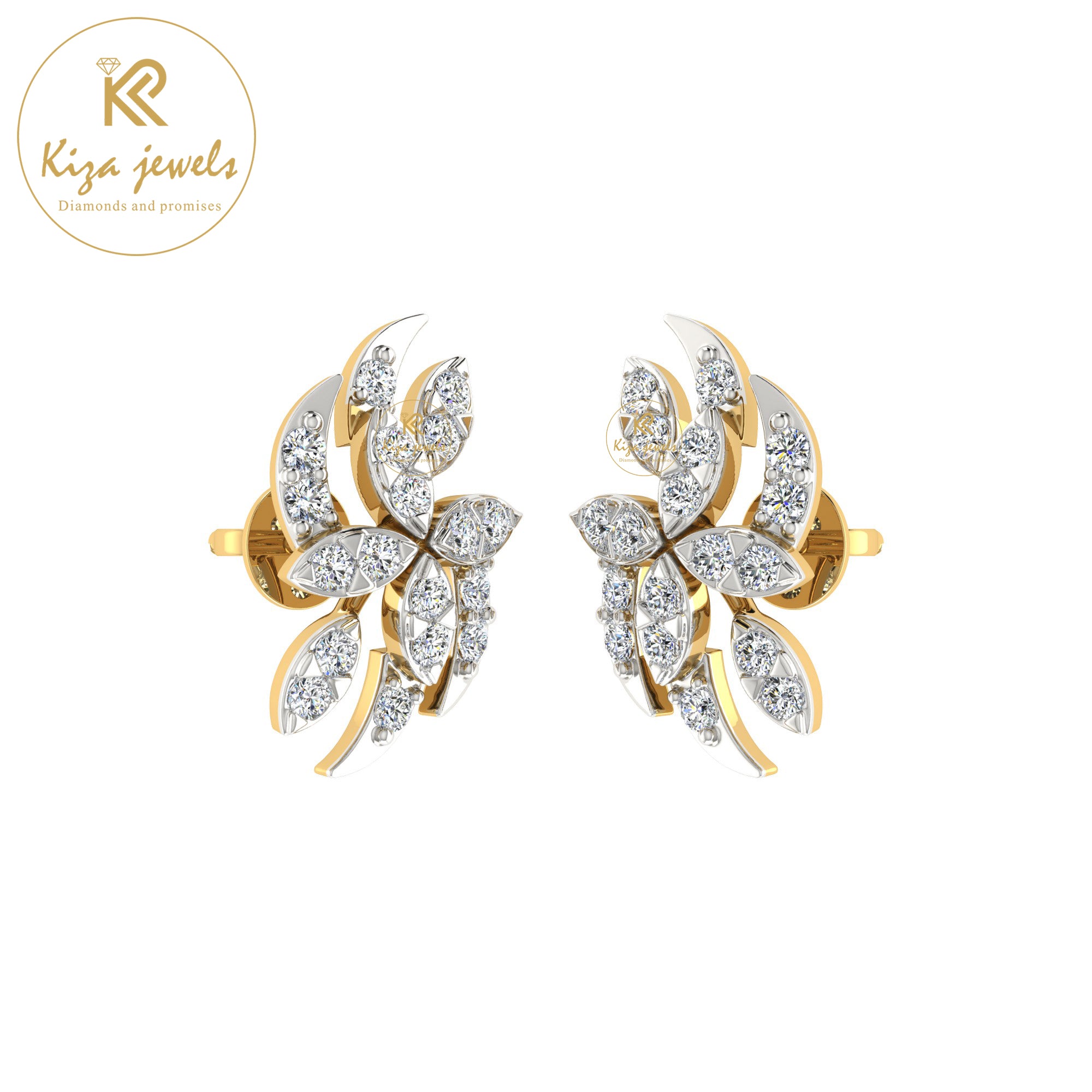 0.23 TDW Round Cut Diamond Womnen's Stud Earring