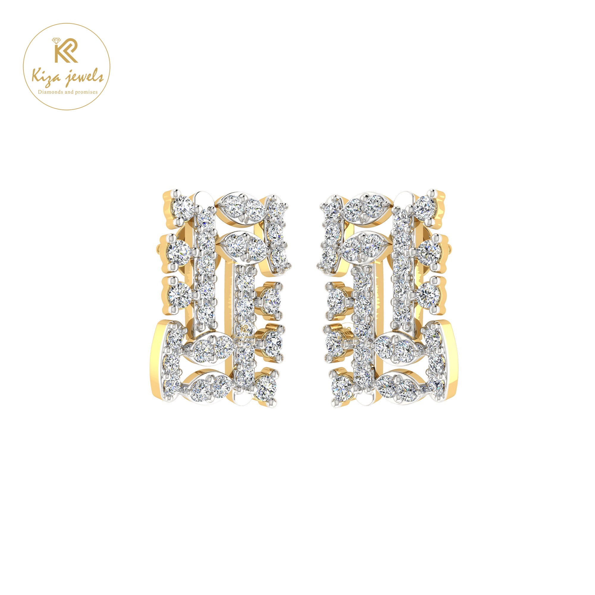 0.55 TDW Round Cut Diamond Women's Stud Earring