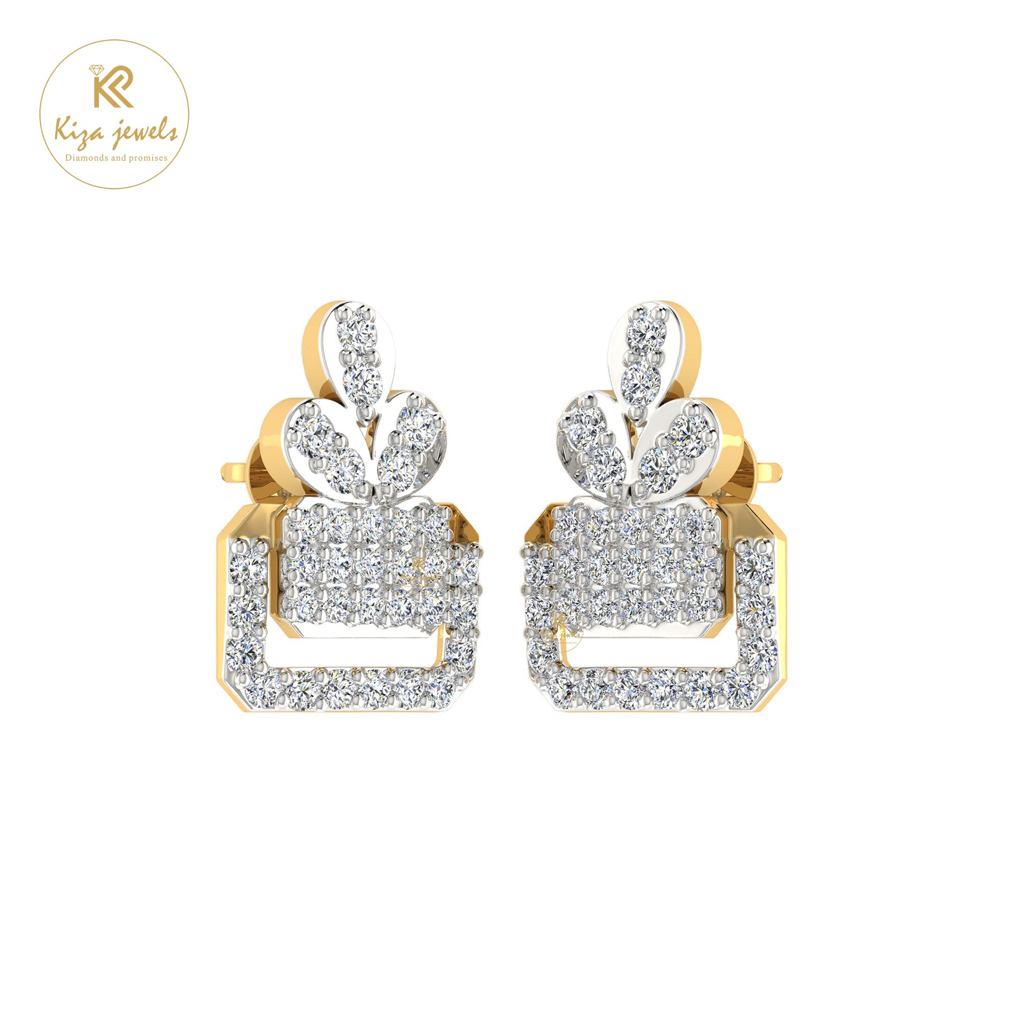 0.69 TDW Round Cut Diamond Women's Stud Earring