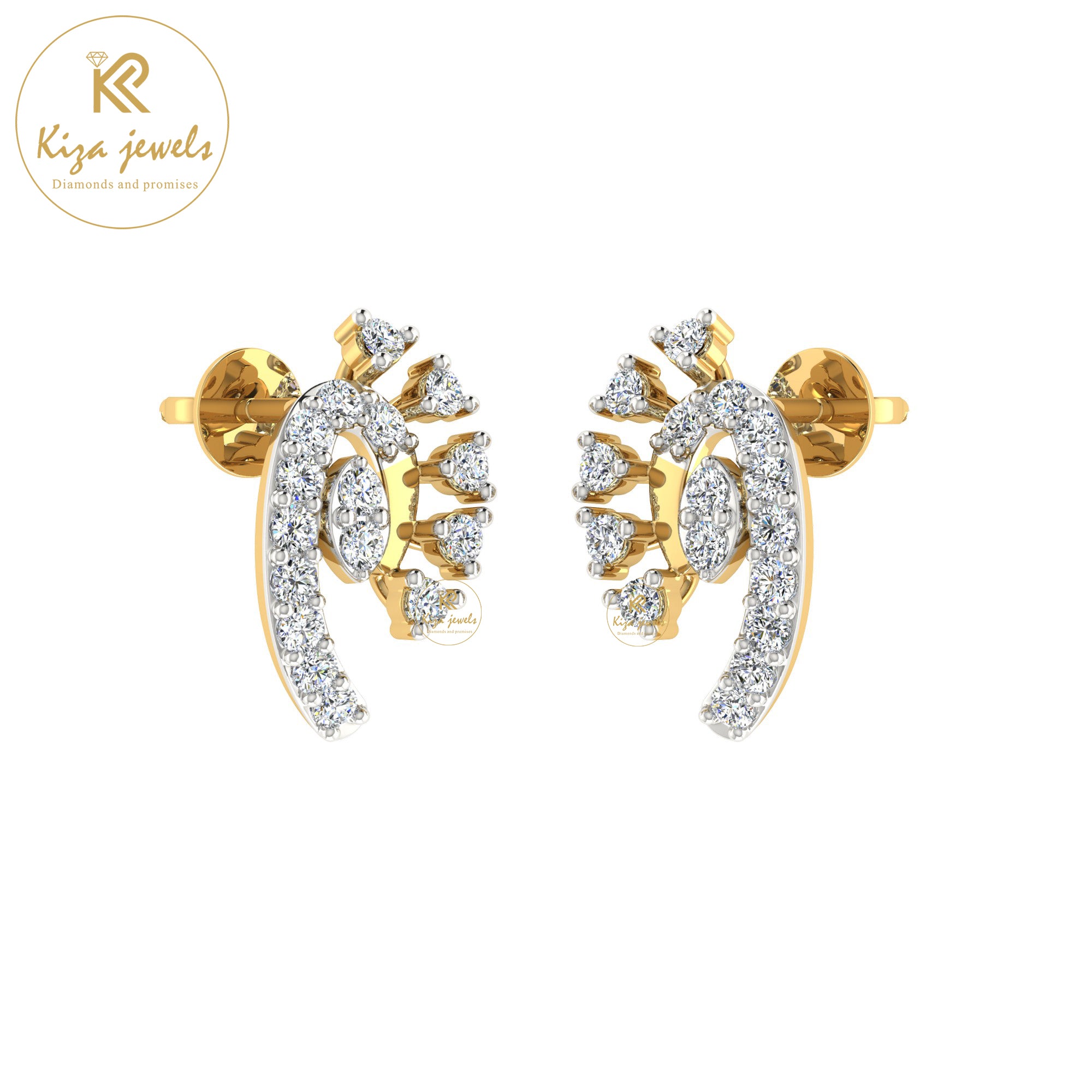 0.26 TDW Round Cut Diamond Women's Stud Earring