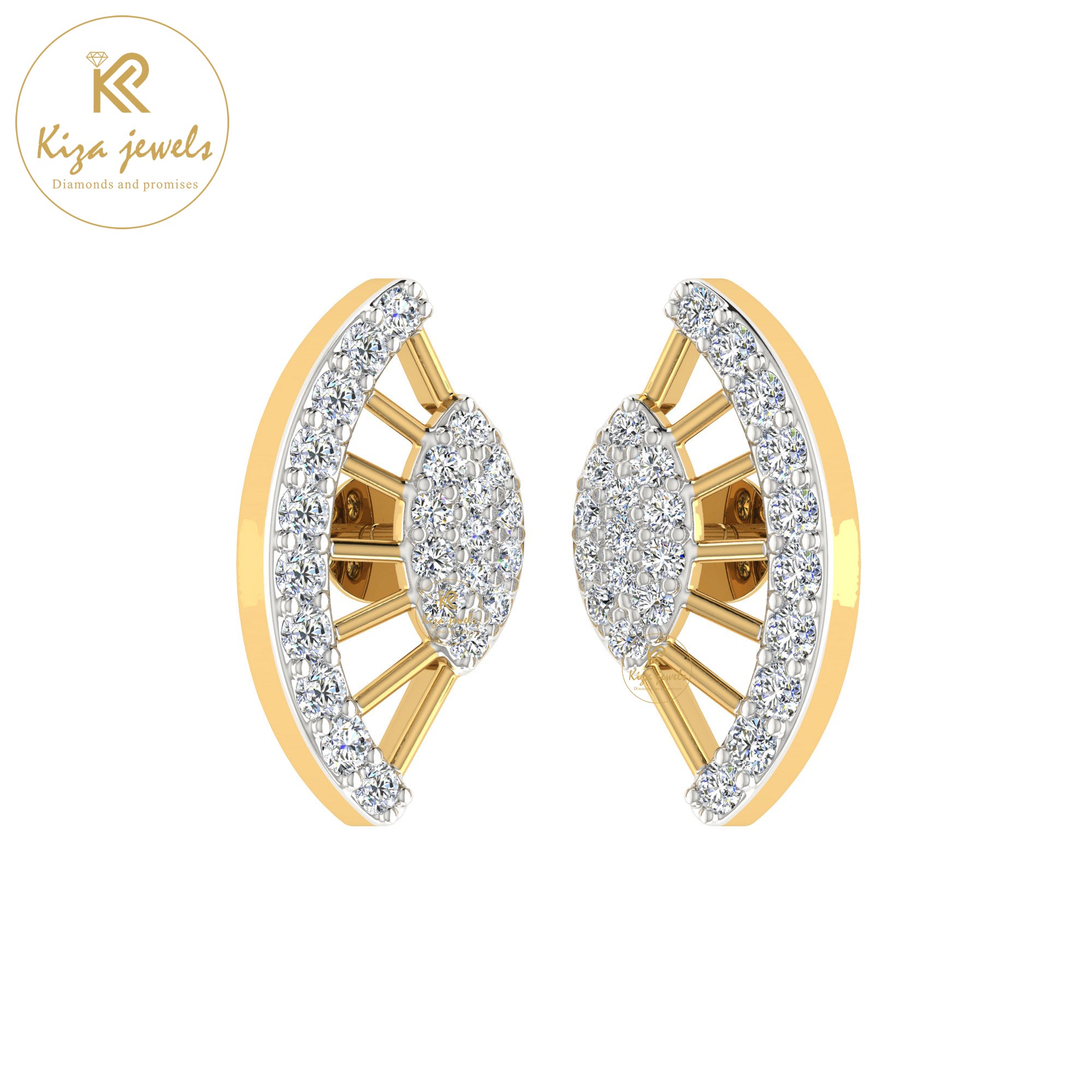 0.36 TDW Round Cut Diamond Women's Stud Earring