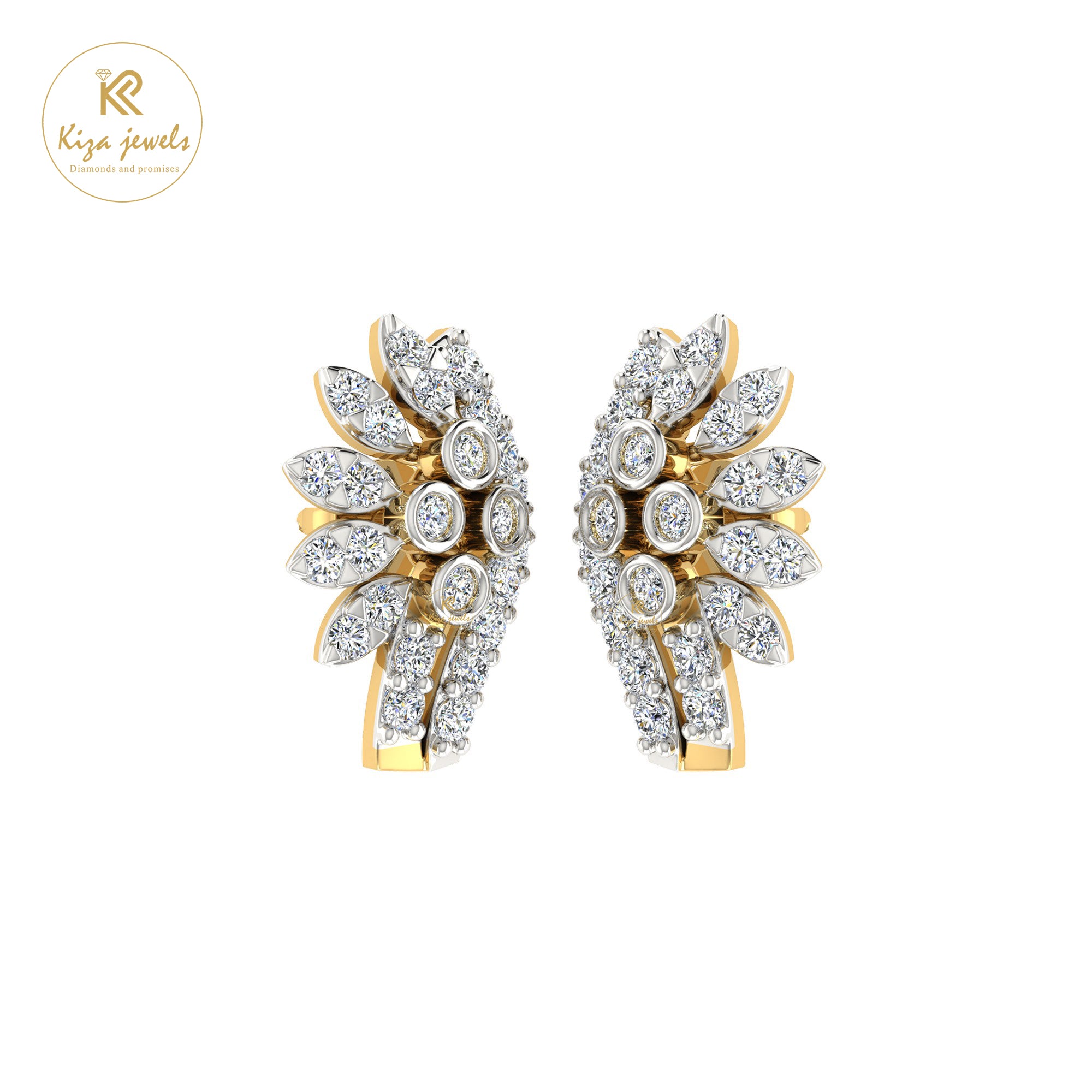 0.36 TDW Round Cut Diamond Women's Stud Earring